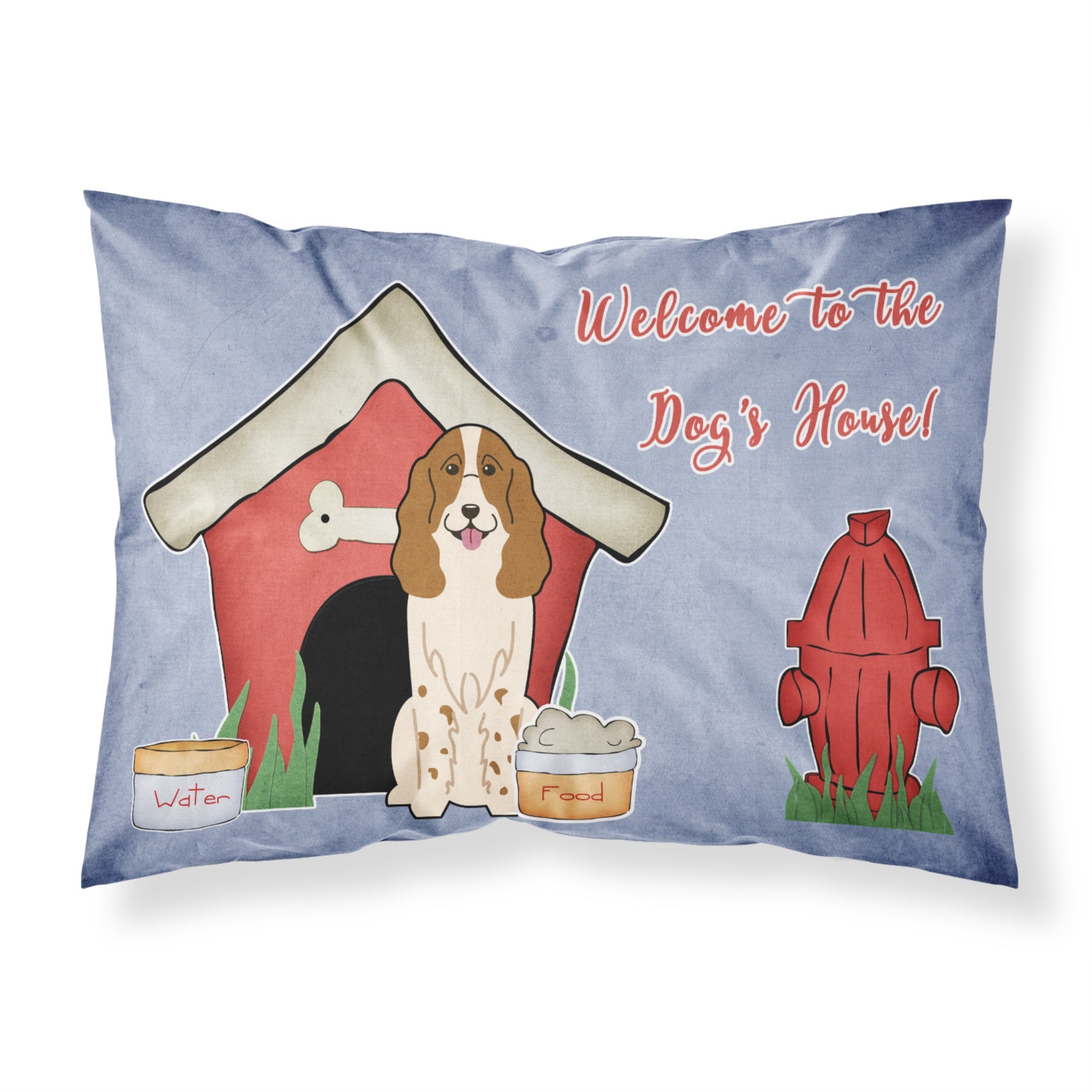 'Caroline'S Treasures Dog House Collection Russian Spaniel Fabric Standard Pillowcase Bb2785Pillowcase, Multicolor'