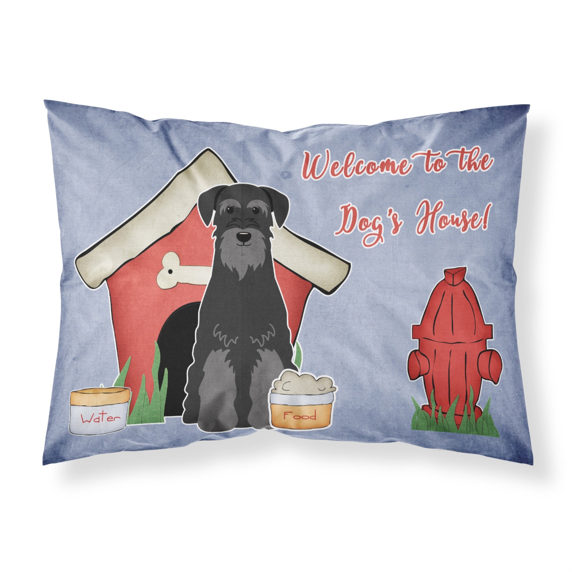 Caroline'S Treasures Dog House Collection Schnauzer Black Fabric Standard Pillowcase Bb2786Pillowcase