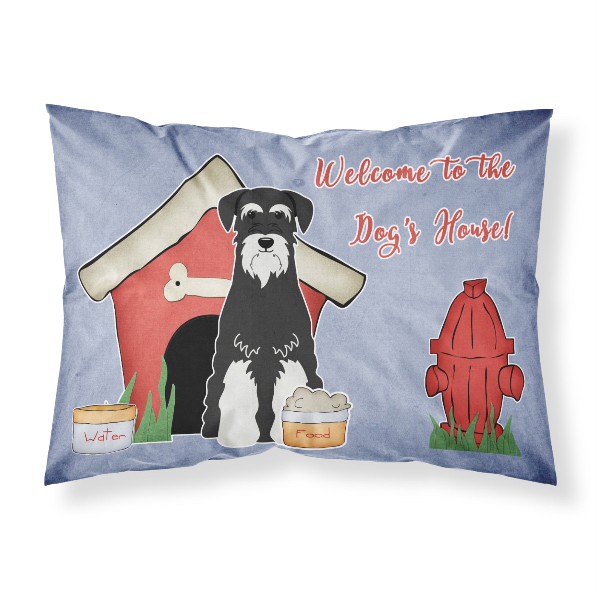 Caroline'S Treasures Dog House Collection Schnauzer Salt And Pepper Fabric Standard Pillowcase Bb2787Pillowcase