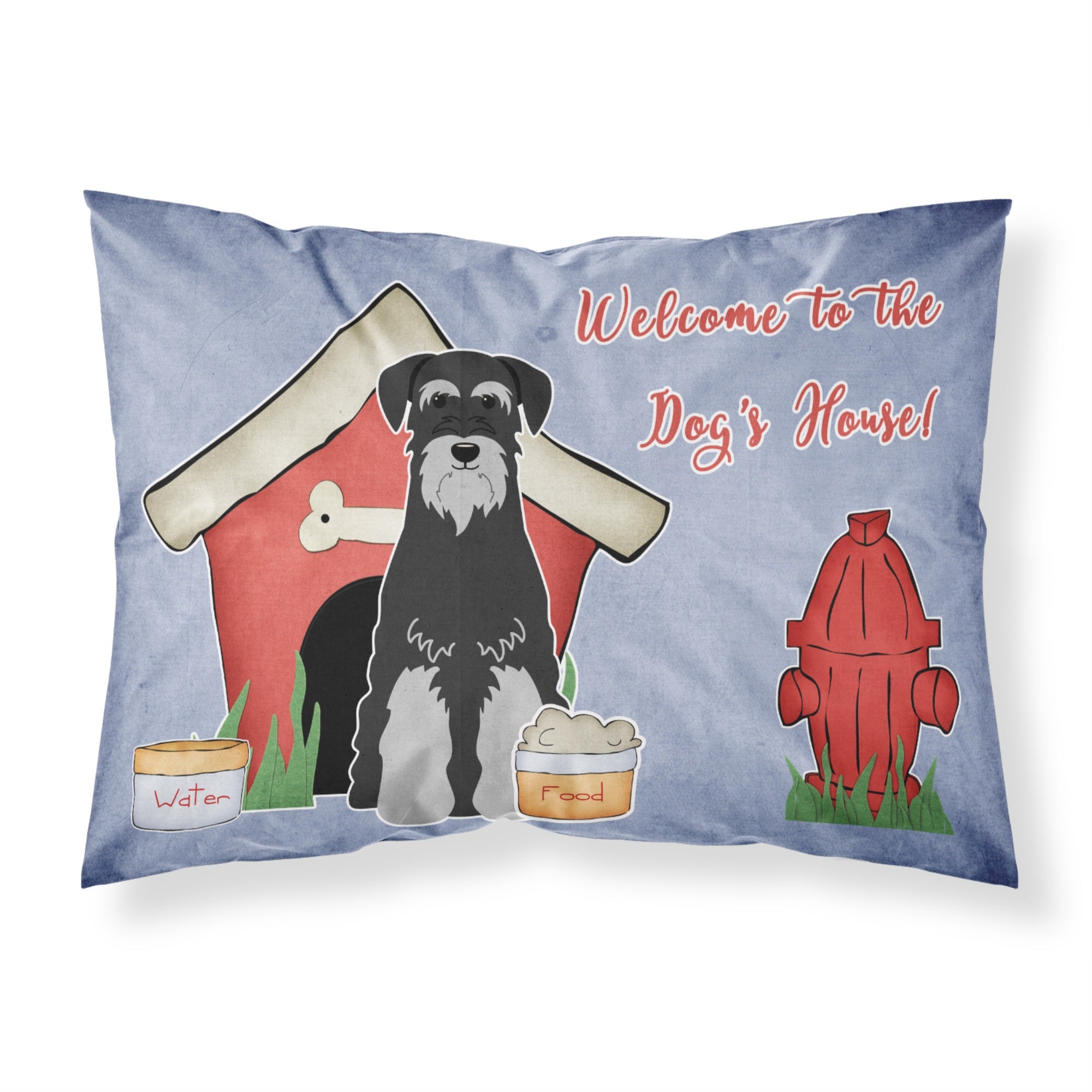 'Caroline'S Treasures Dog House Collection Schnauzer Black Grey Fabric Standard Pillowcase Bb2788Pillowcase, Multicolor'