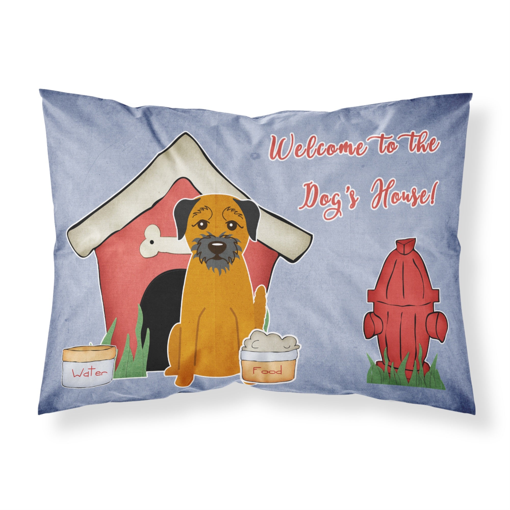 'Caroline'S Treasures Dog House Collection Border Terrier Fabric Standard Pillowcase Bb2793Pillowcase, Multicolor'
