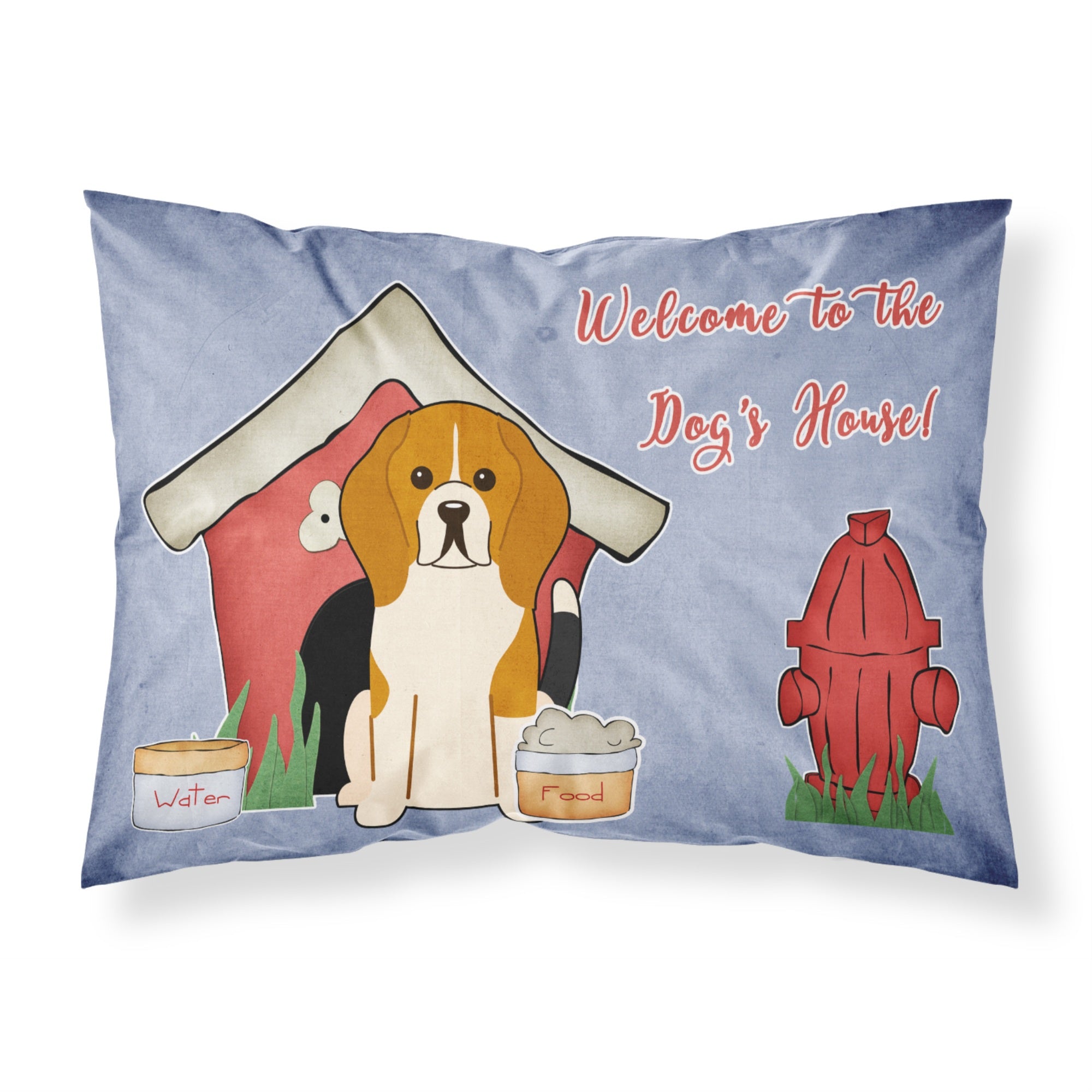 'Caroline'S Treasures Dog House Collection Beagle Tricolor Fabric Standard Pillowcase Bb2794Pillowcase, Multicolor'