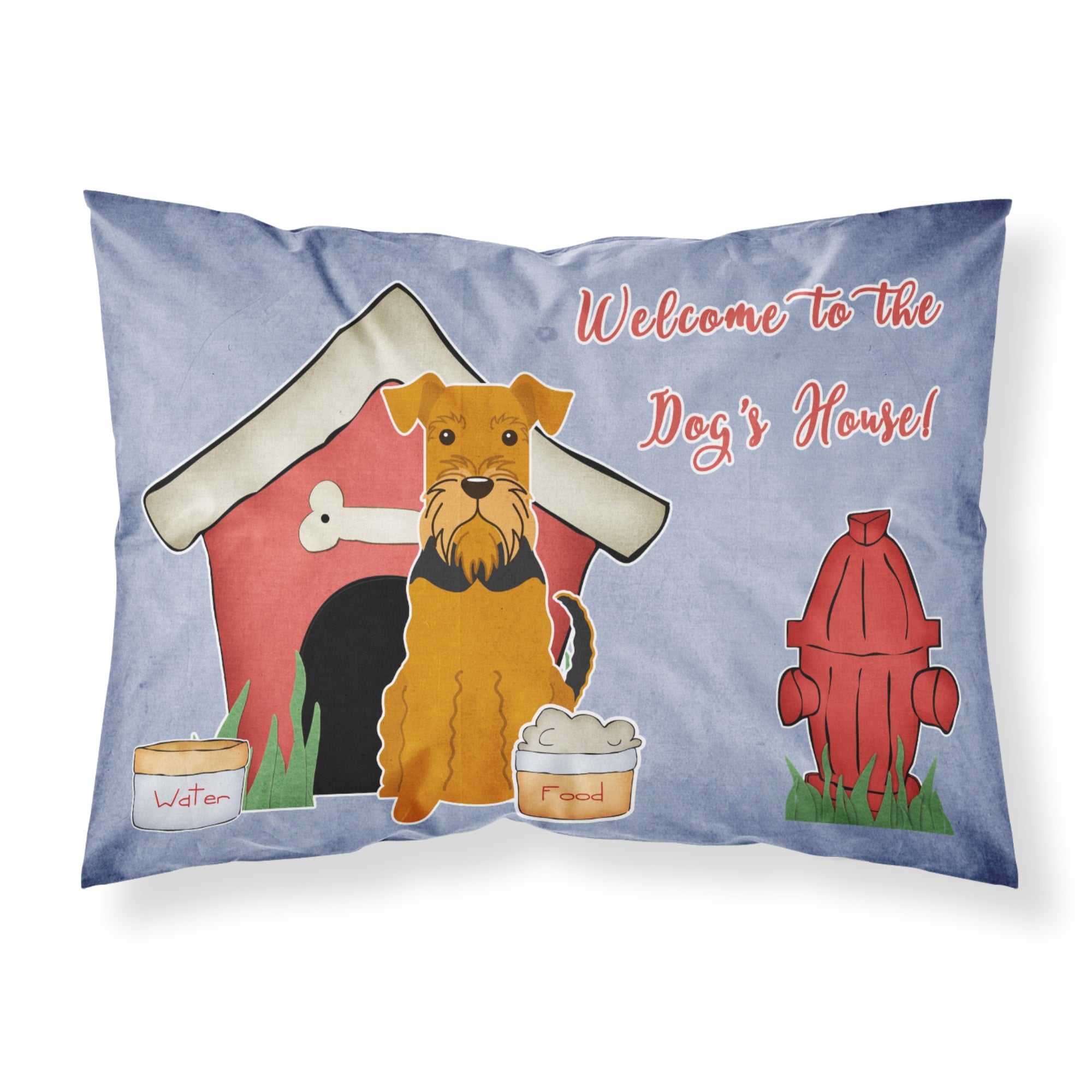 'Caroline'S Treasures Dog House Collection Airedale Fabric Standard Pillowcase Bb2795Pillowcase, Multicolor'
