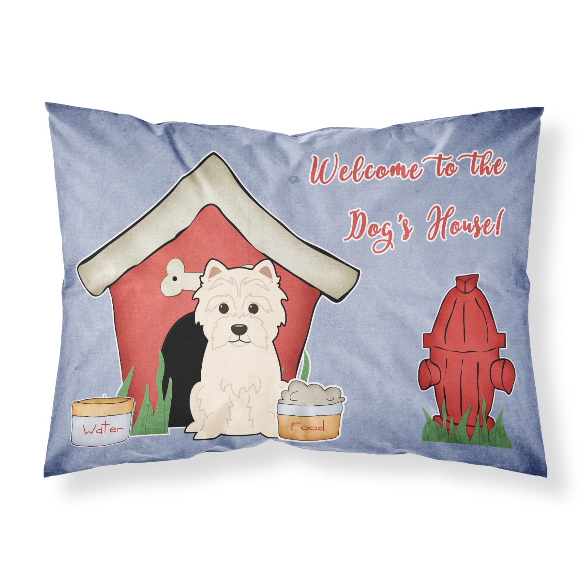 'Caroline'S Treasures Dog House Collection Westie Fabric Standard Pillowcase Bb2796Pillowcase, Multicolor'