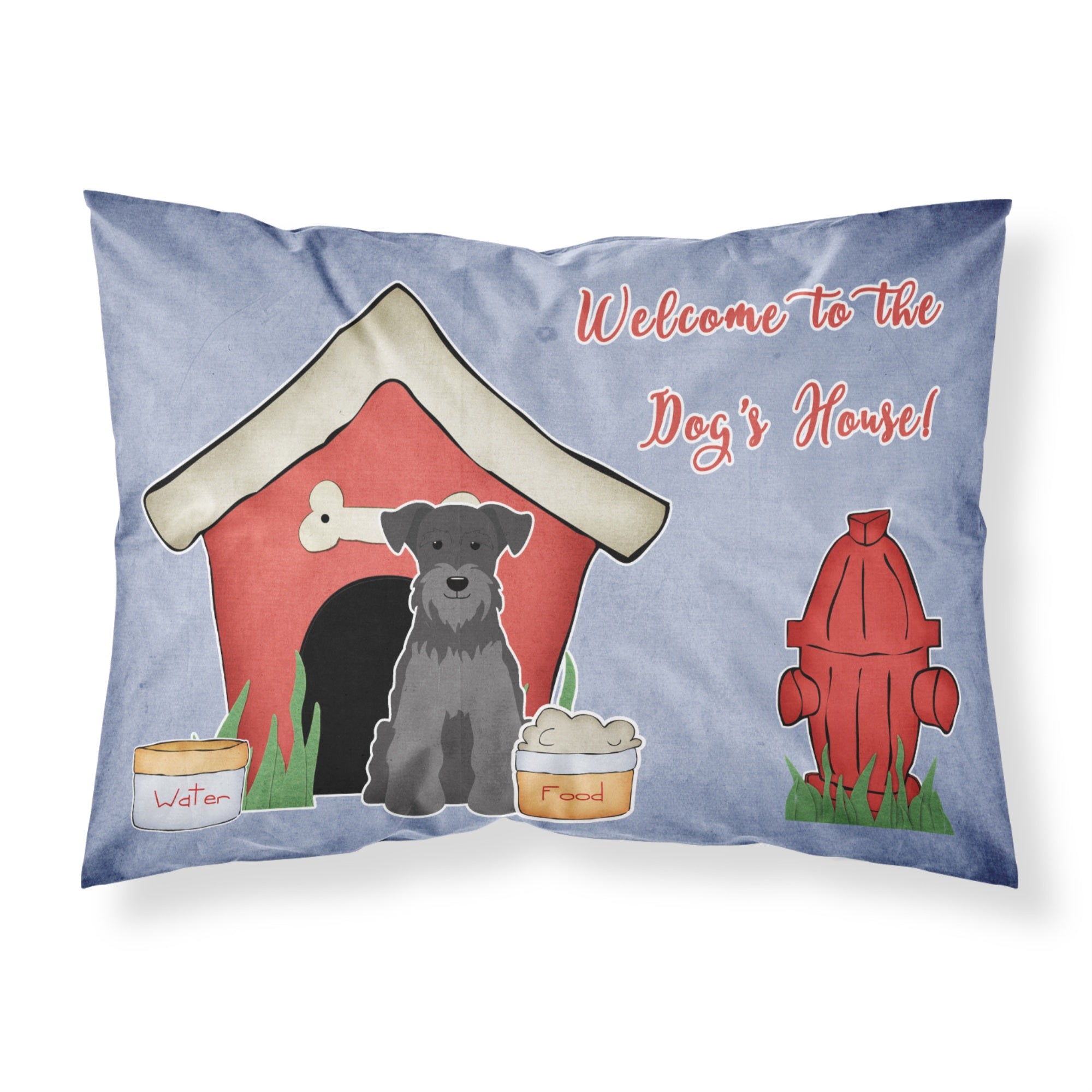Caroline'S Treasures Dog House Collection Miniature Schanuzer Black Fabric Standard Pillowcase Bb2805Pillowcase