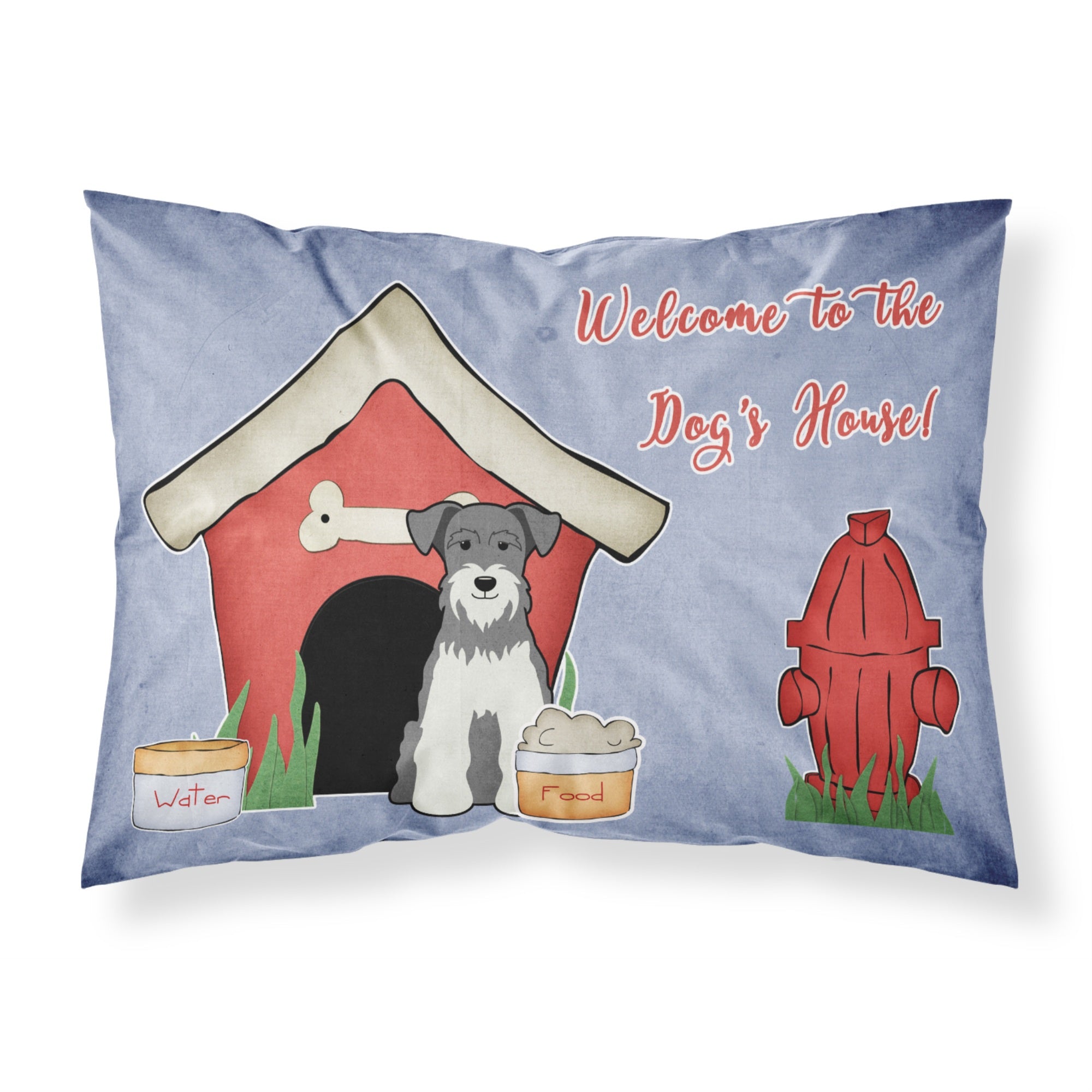 'Caroline'S Treasures Dog House Collection Miniature Schanuzer Salt And Pepper Fabric Standard Pillowcase Bb2808Pillowcase, Mul