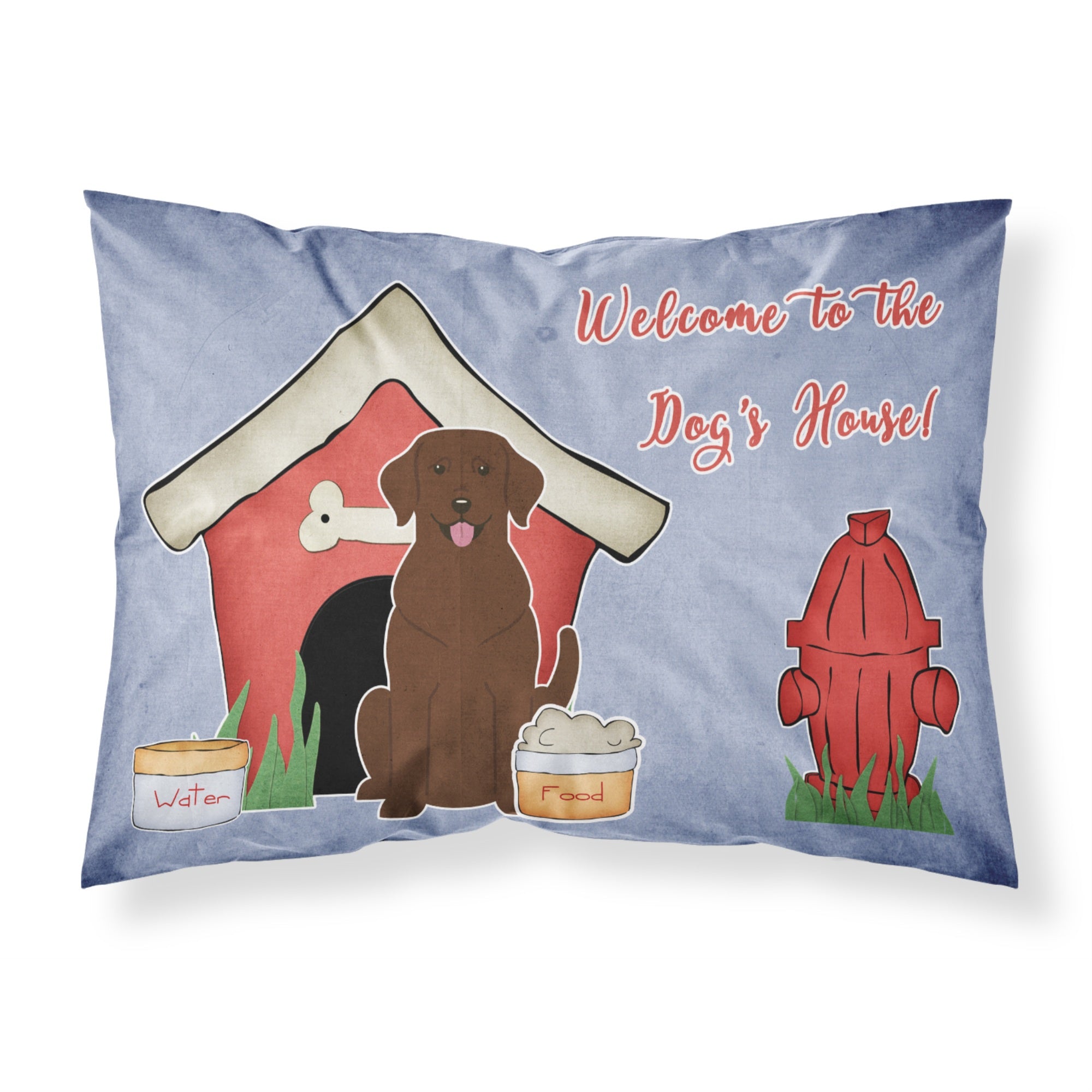 'Caroline'S Treasures Dog House Collection Chocolate Labrador Fabric Standard Pillowcase Bb2810Pillowcase, Multicolor'