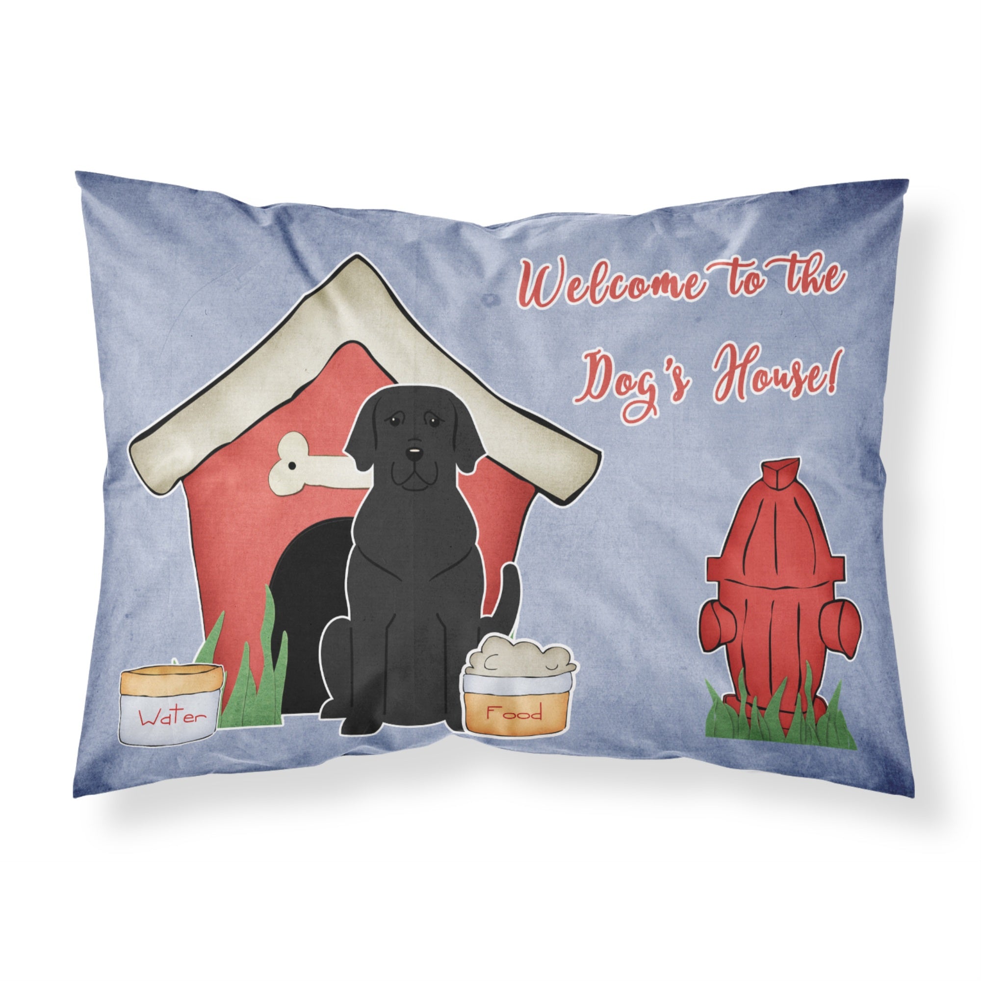 'Caroline'S Treasures Dog House Collection Black Labrador Fabric Standard Pillowcase Bb2811Pillowcase, Multicolor'