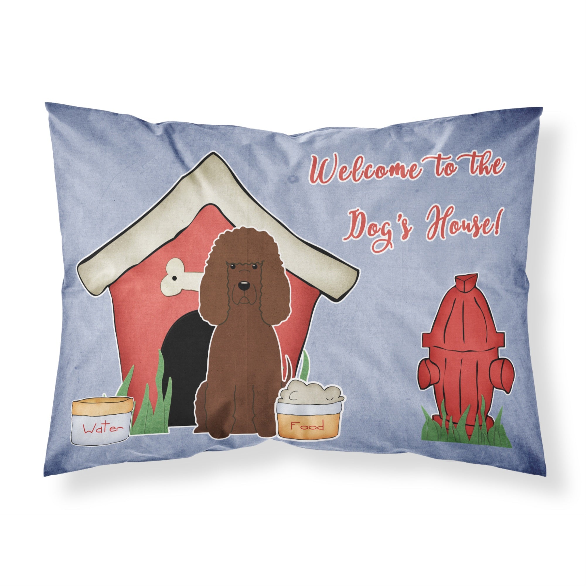 'Caroline'S Treasures Dog House Collection Irish Water Spaniel Fabric Standard Pillowcase Bb2817Pillowcase, Multicolor'