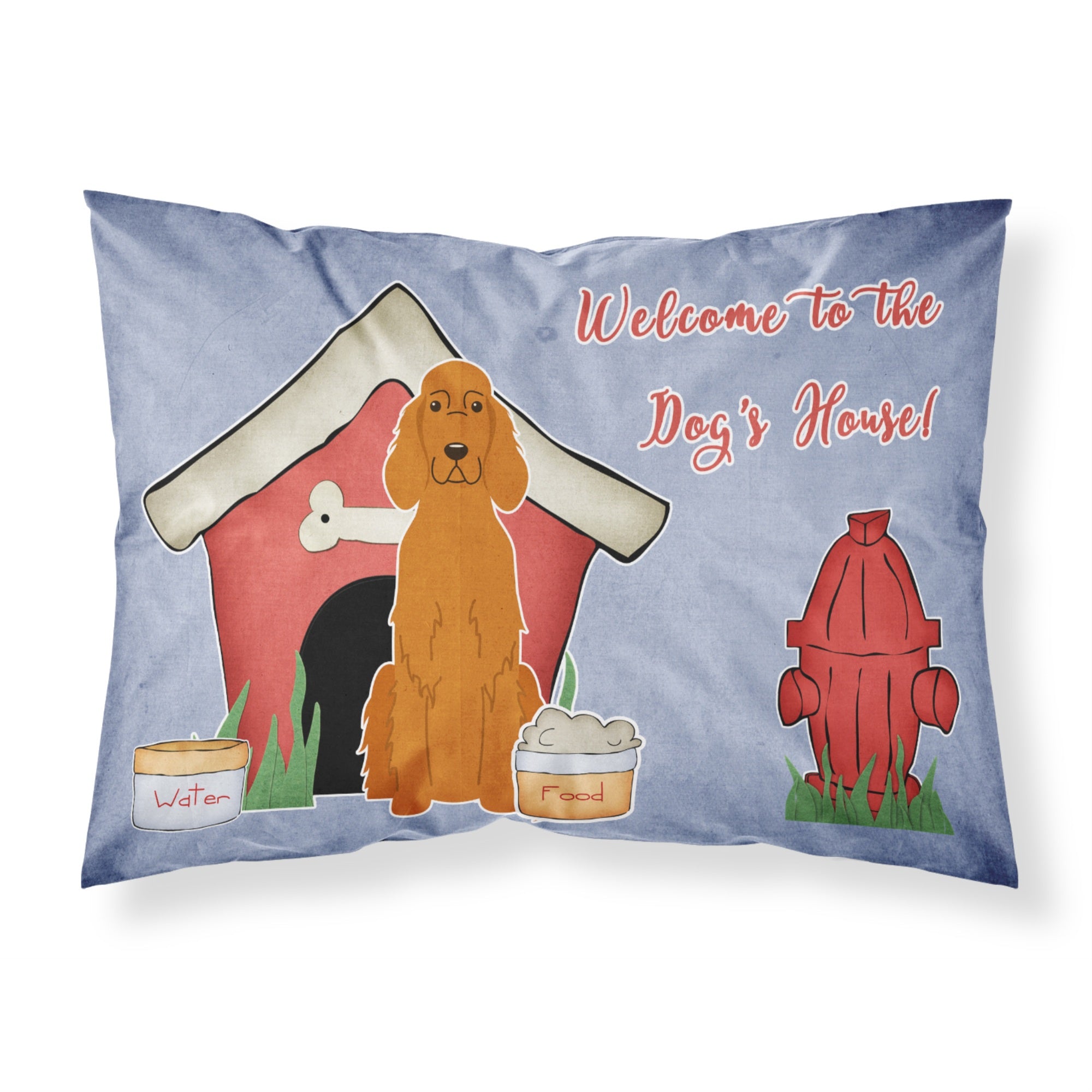 'Caroline'S Treasures Dog House Collection Irish Setter Fabric Standard Pillowcase Bb2818Pillowcase, Multicolor'