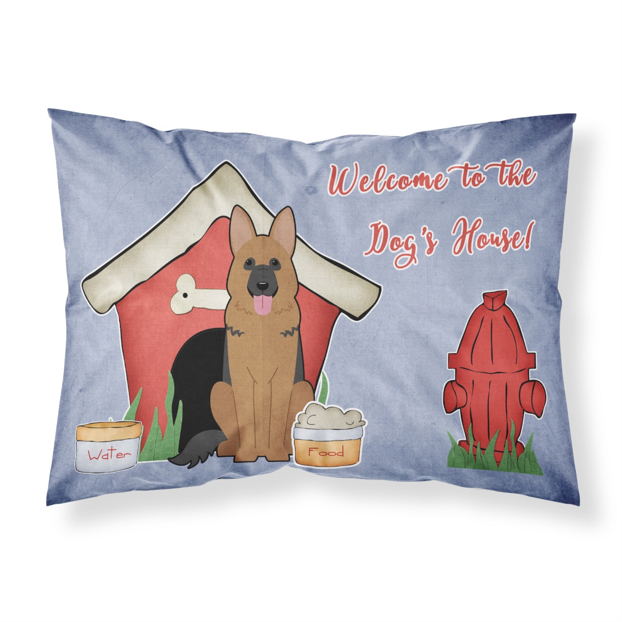 Caroline'S Treasures Dog House Collection German Shepherd Fabric Standard Pillowcase Bb2821Pillowcase