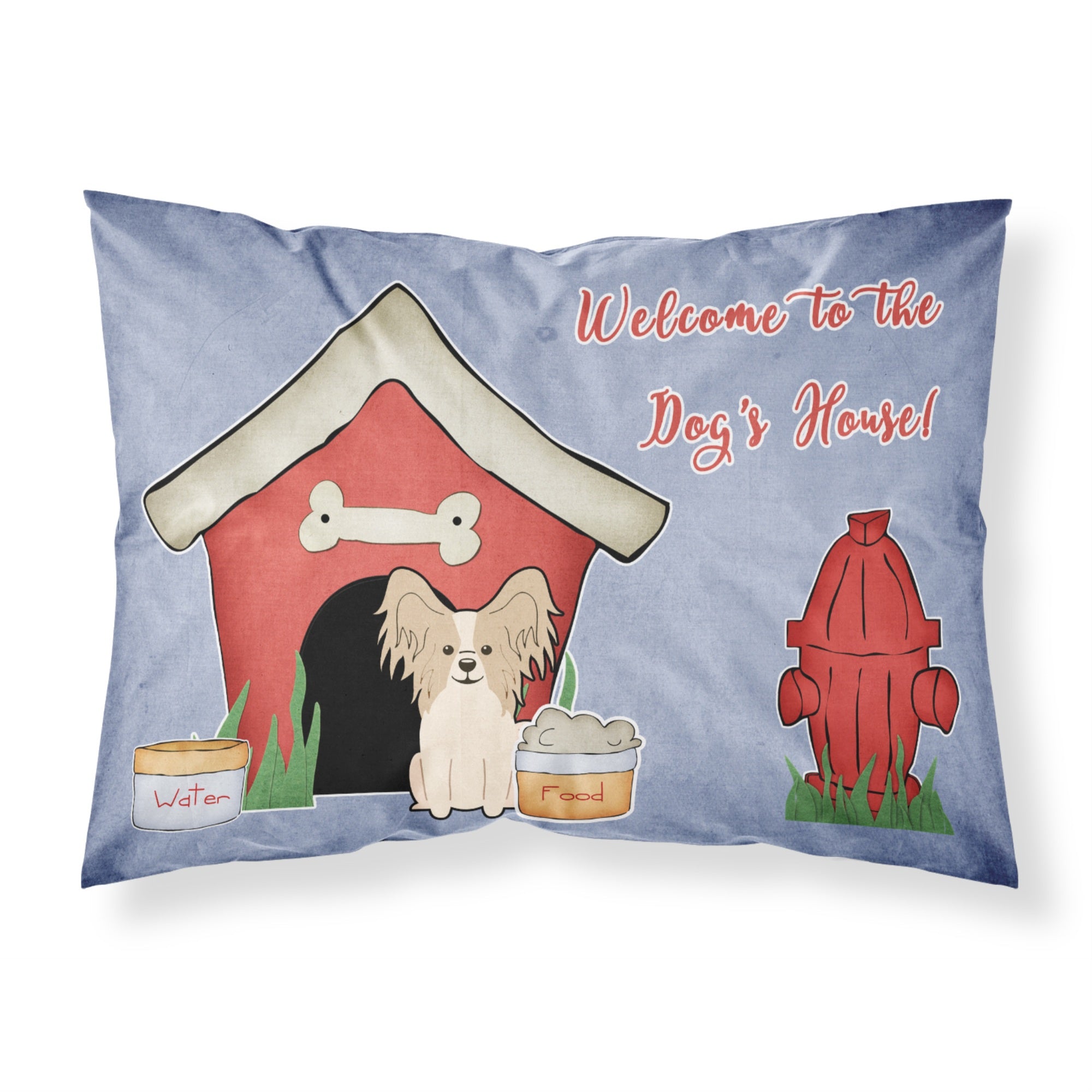 'Caroline'S Treasures Dog House Collection Papillon Sable White Fabric Standard Pillowcase Bb2831Pillowcase, Multicolor'