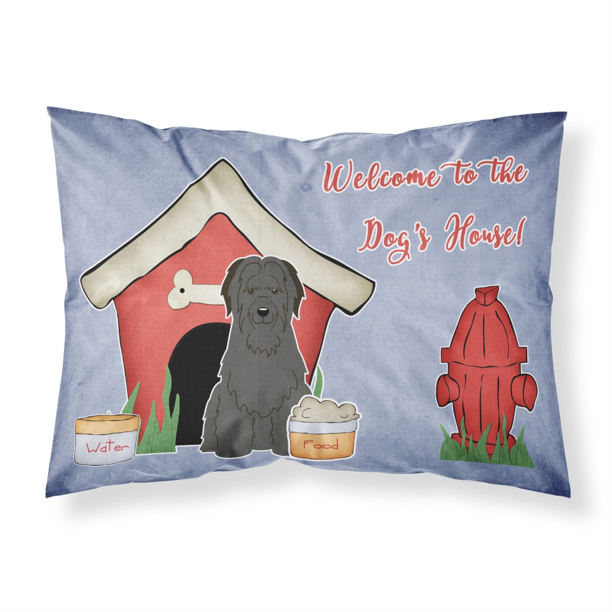 'Caroline'S Treasures Dog House Collection Briard Black Fabric Standard Pillowcase Bb2835Pillowcase, Multicolor'