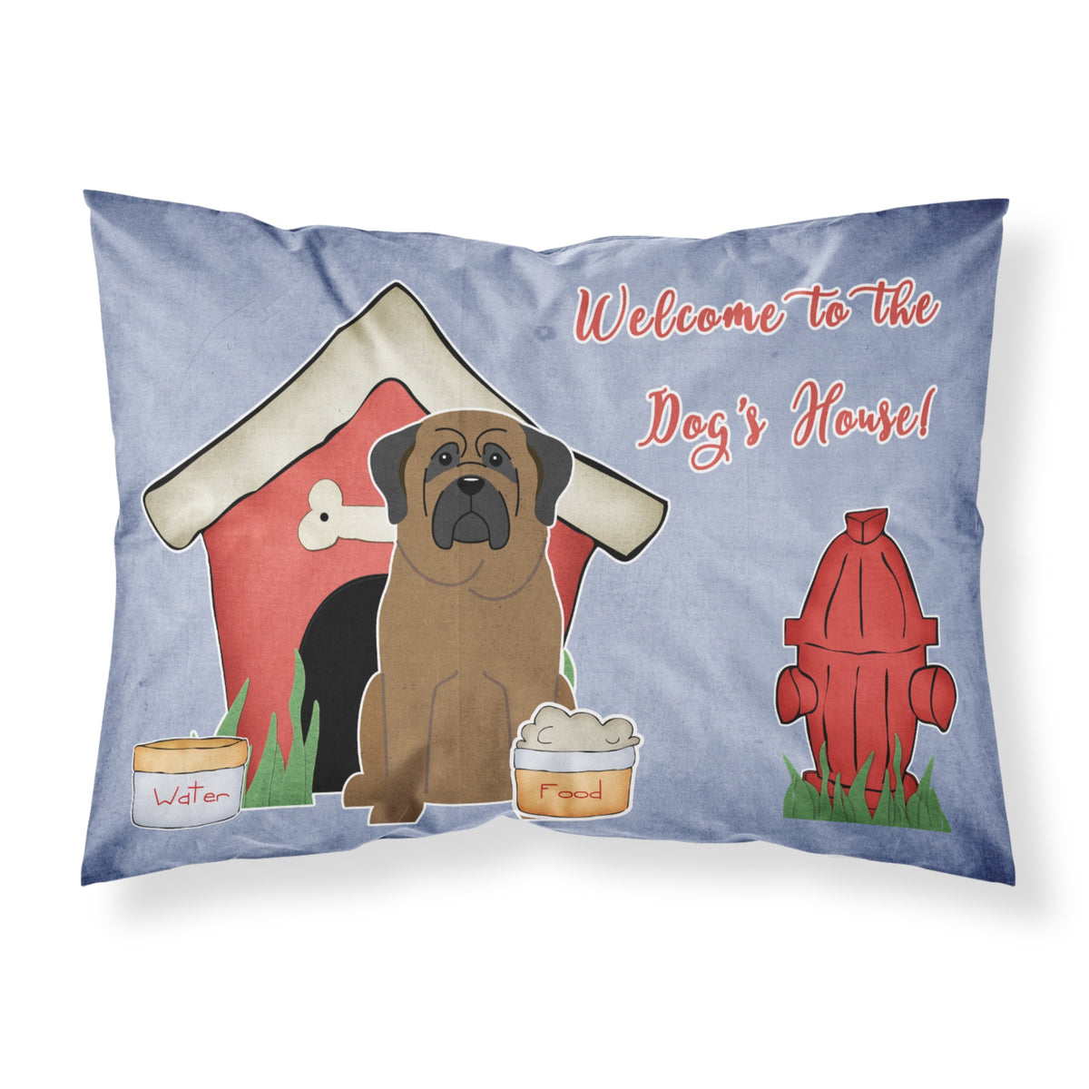 'Caroline'S Treasures Dog House Collection Bullmastiff Fabric Standard Pillowcase Bb2838Pillowcase, Multicolor'