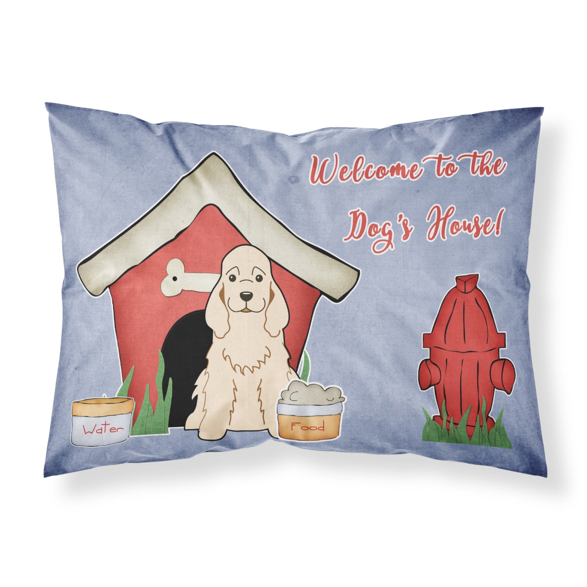 Caroline'S Treasures Dog House Collection Cocker Spaniel Buff Fabric Standard Pillowcase Bb2848Pillowcase