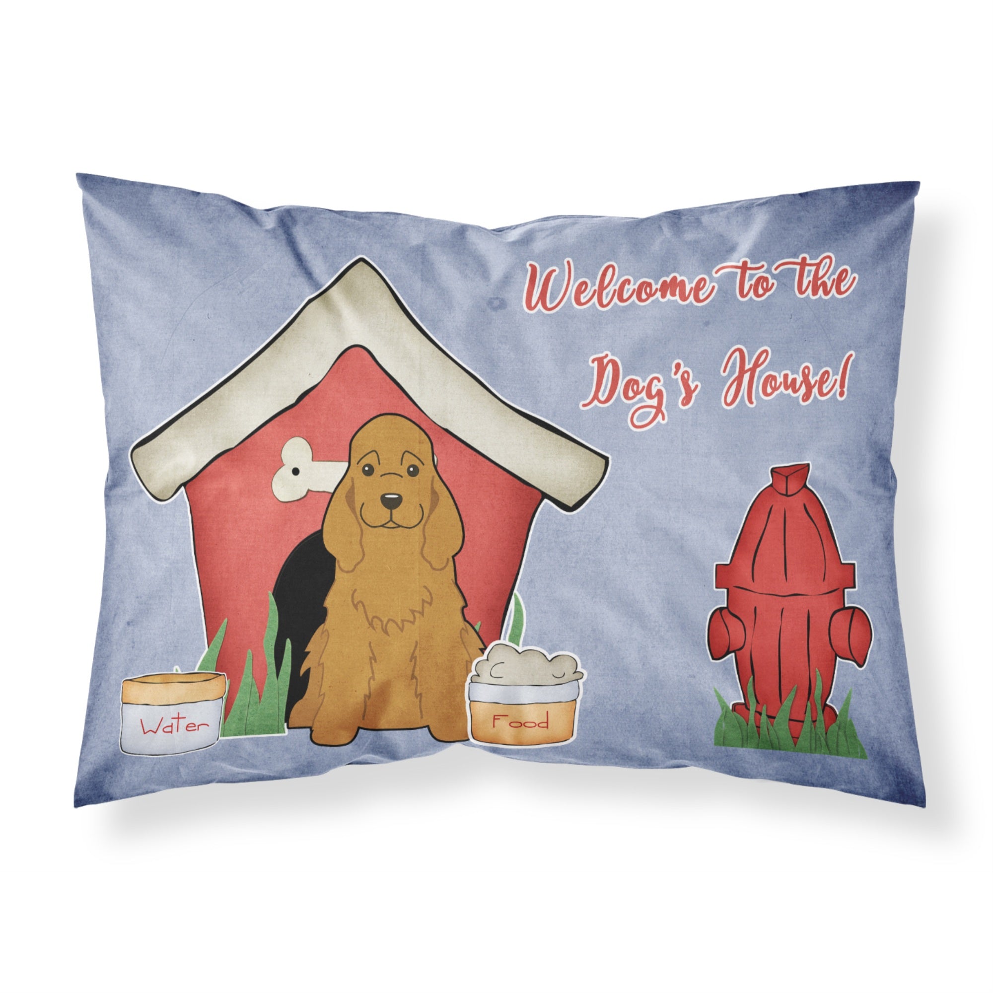 'Caroline'S Treasures Dog House Collection Cocker Spaniel Red Fabric Standard Pillowcase Bb2849Pillowcase, Multicolor'