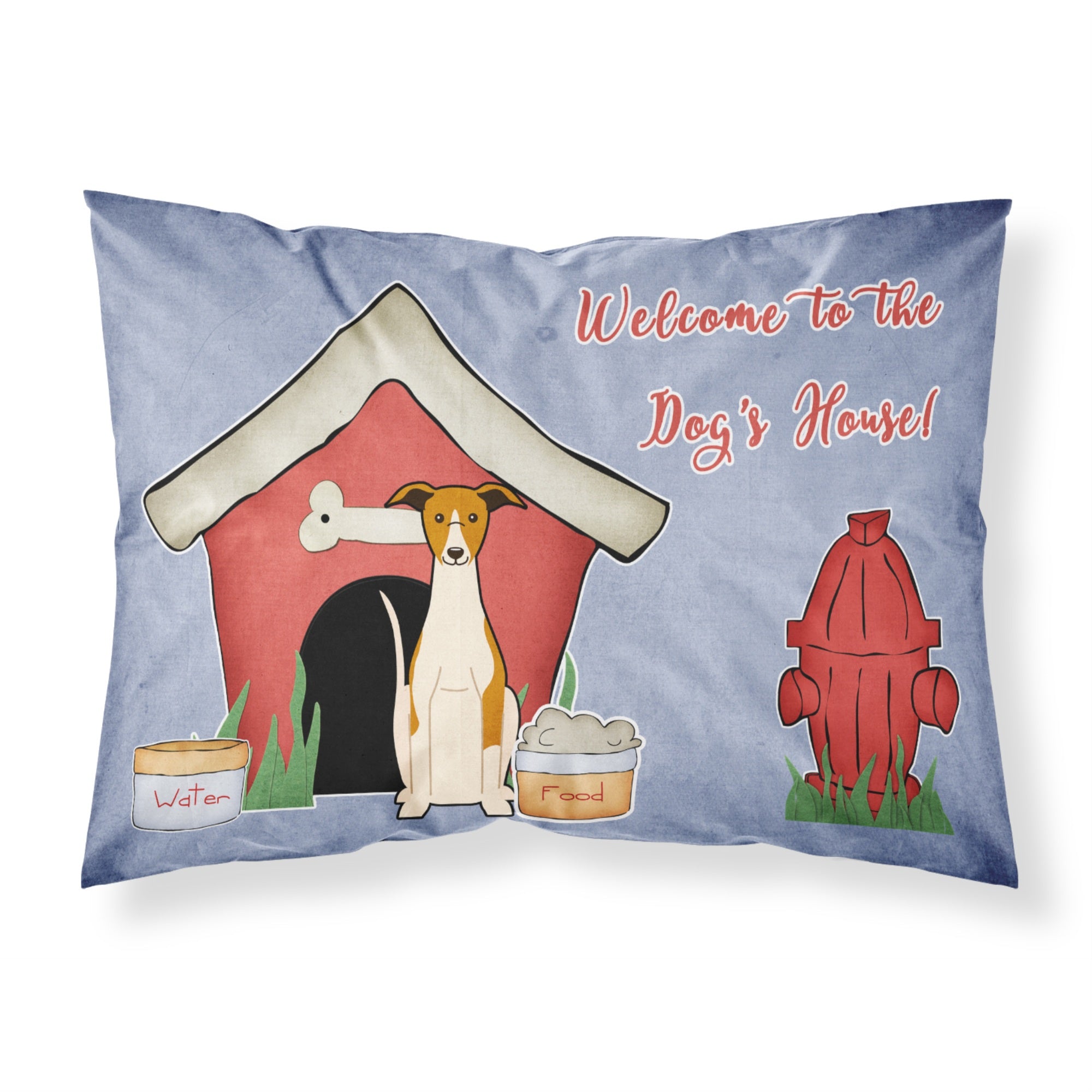 Caroline'S Treasures Dog House Collection Whippet Fabric Standard Pillowcase Bb2853Pillowcase