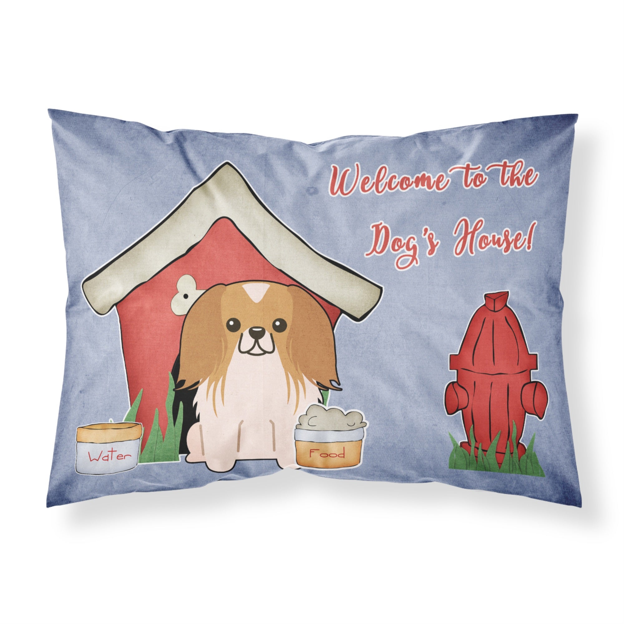 Caroline'S Treasures Dog House Collection Pekingnese Red White Fabric Standard Pillowcase Bb2857Pillowcase