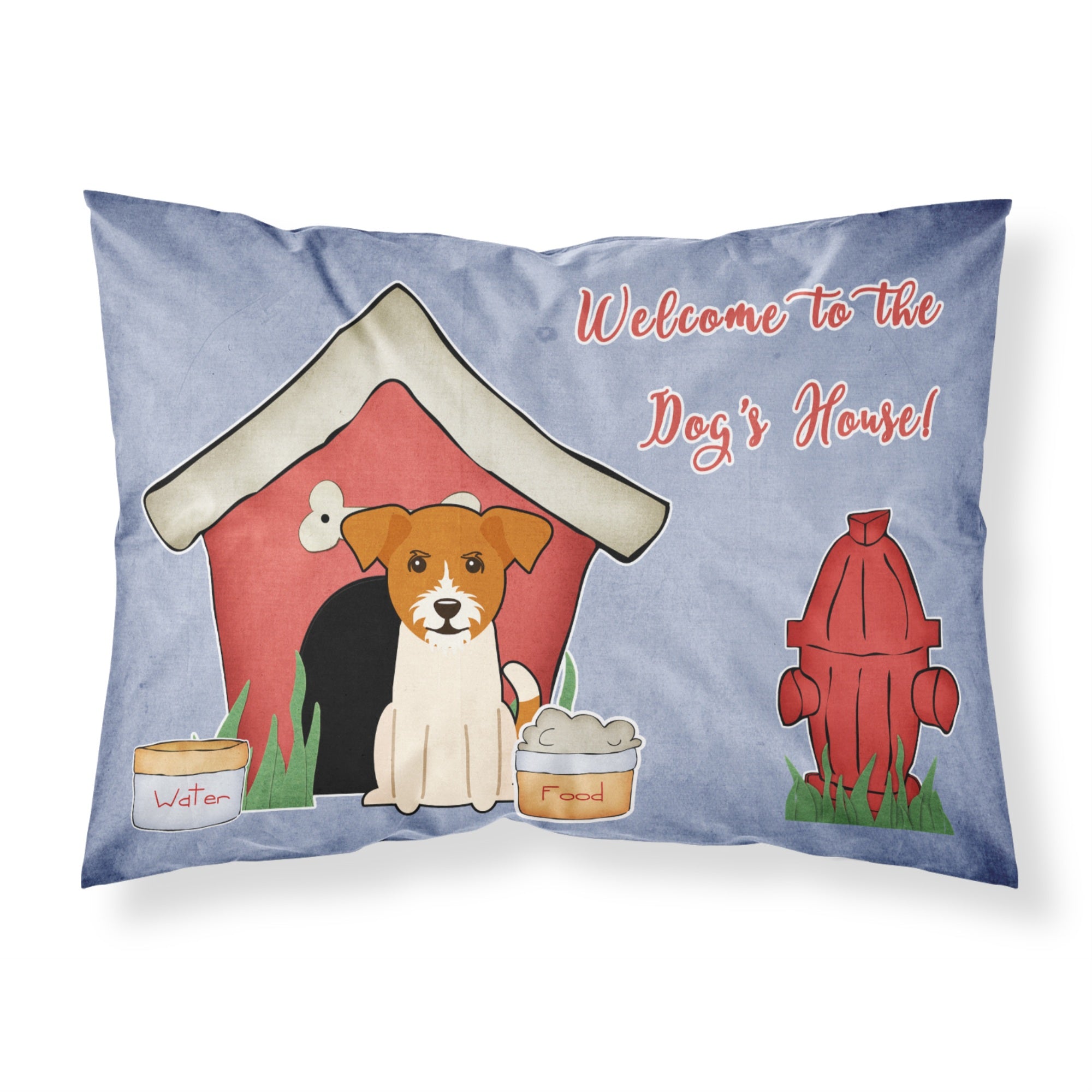 'Caroline'S Treasures Dog House Collection Jack Russell Terrier Fabric Standard Pillowcase Bb2862Pillowcase, Multicolor'