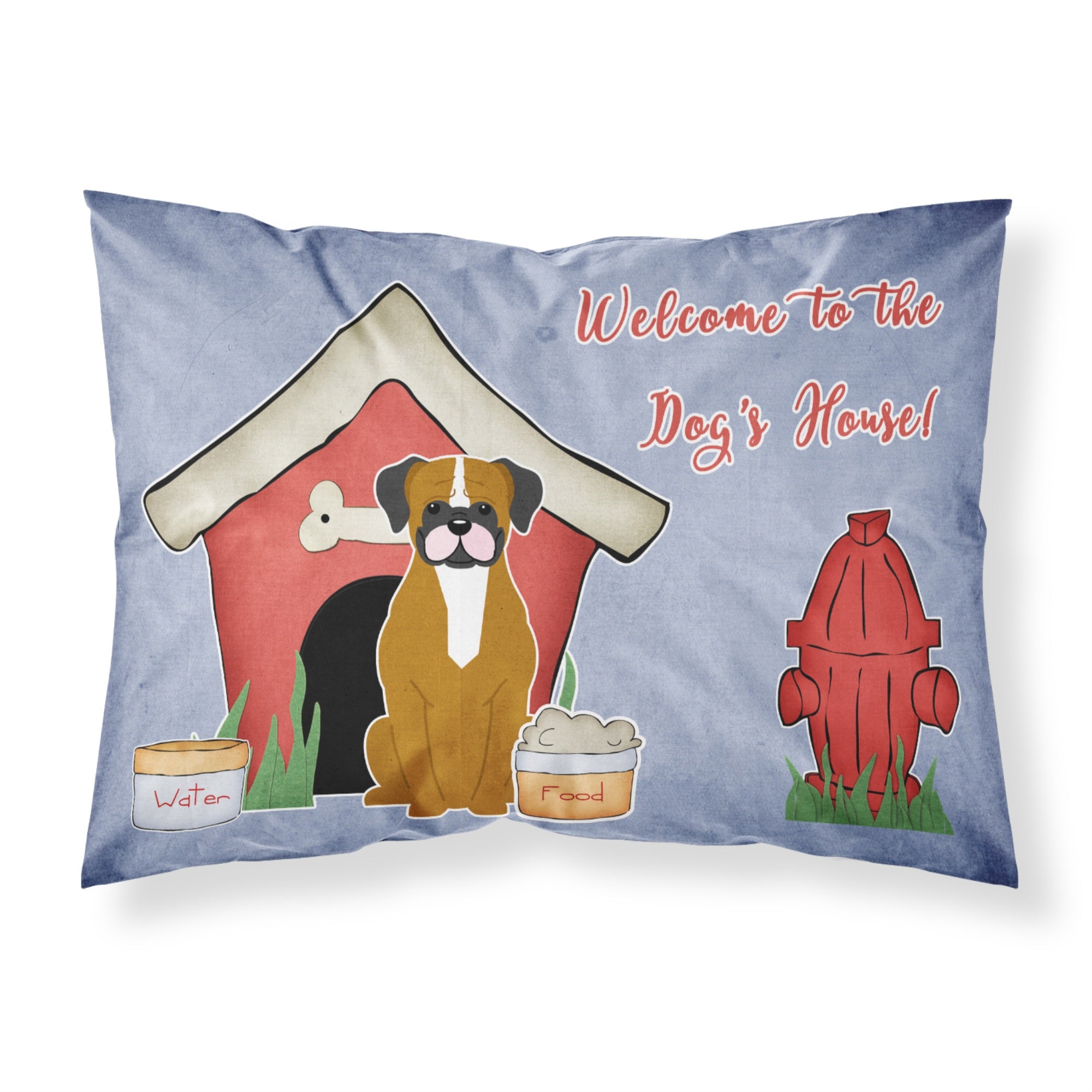 Caroline'S Treasures Dog House Collection Flashy Fawn Boxer Fabric Standard Pillowcase Bb2870Pillowcase
