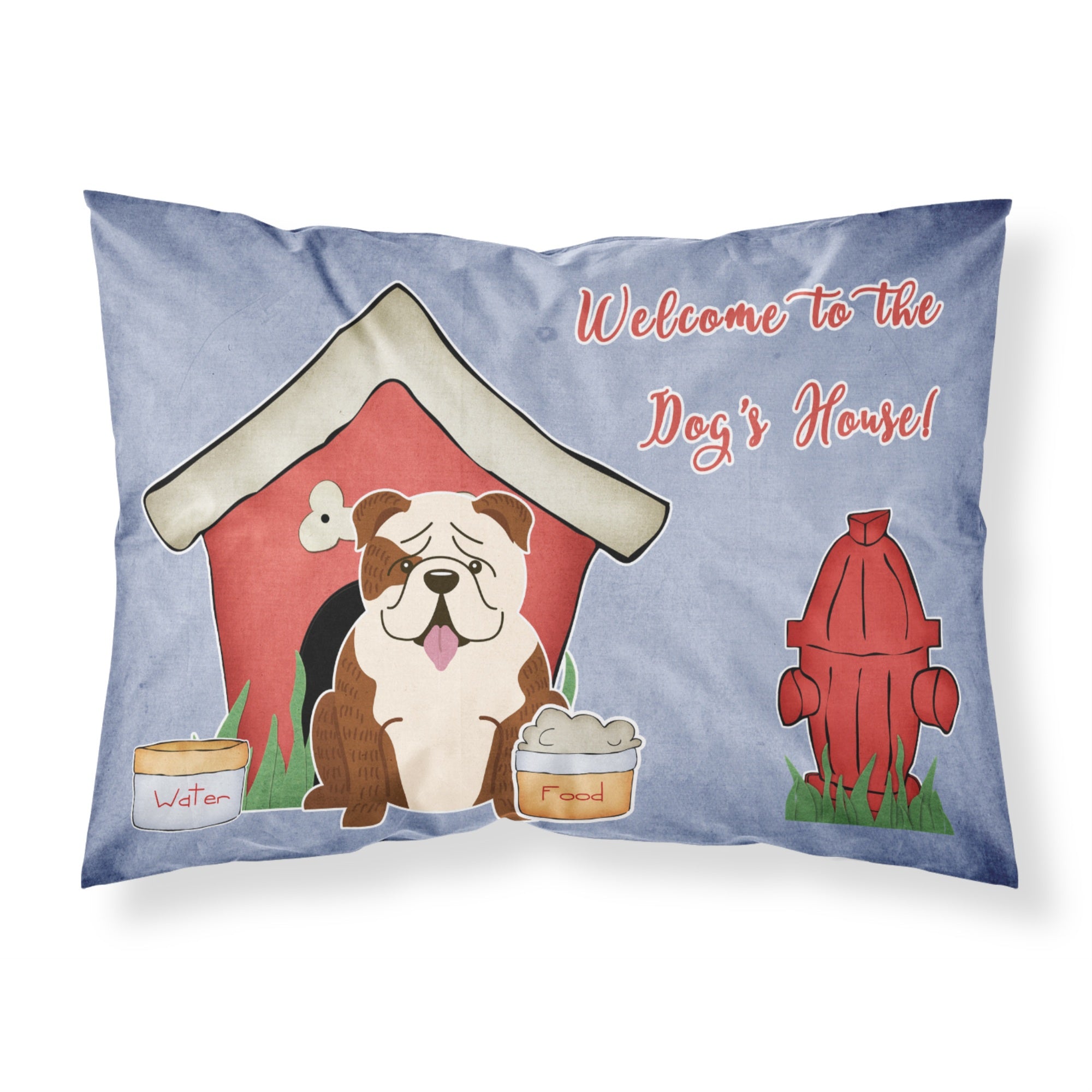 'Caroline'S Treasures Dog House Collection English Bulldog Brindle White Fabric Standard Pillowcase Bb2875Pillowcase, Multicolo