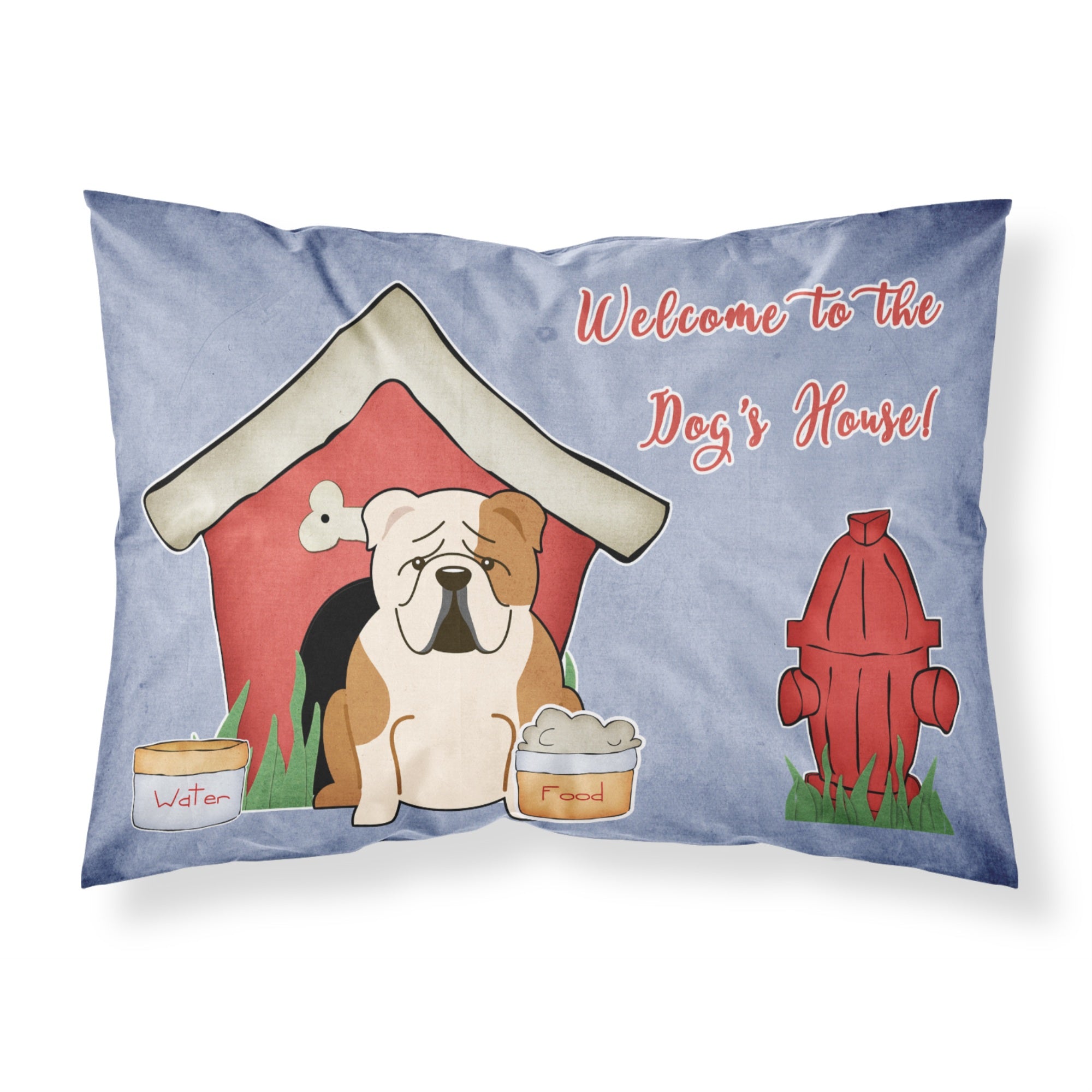 Caroline'S Treasures Dog House Collection English Bulldog Fawn White Fabric Standard Pillowcase Bb2879Pillowcase
