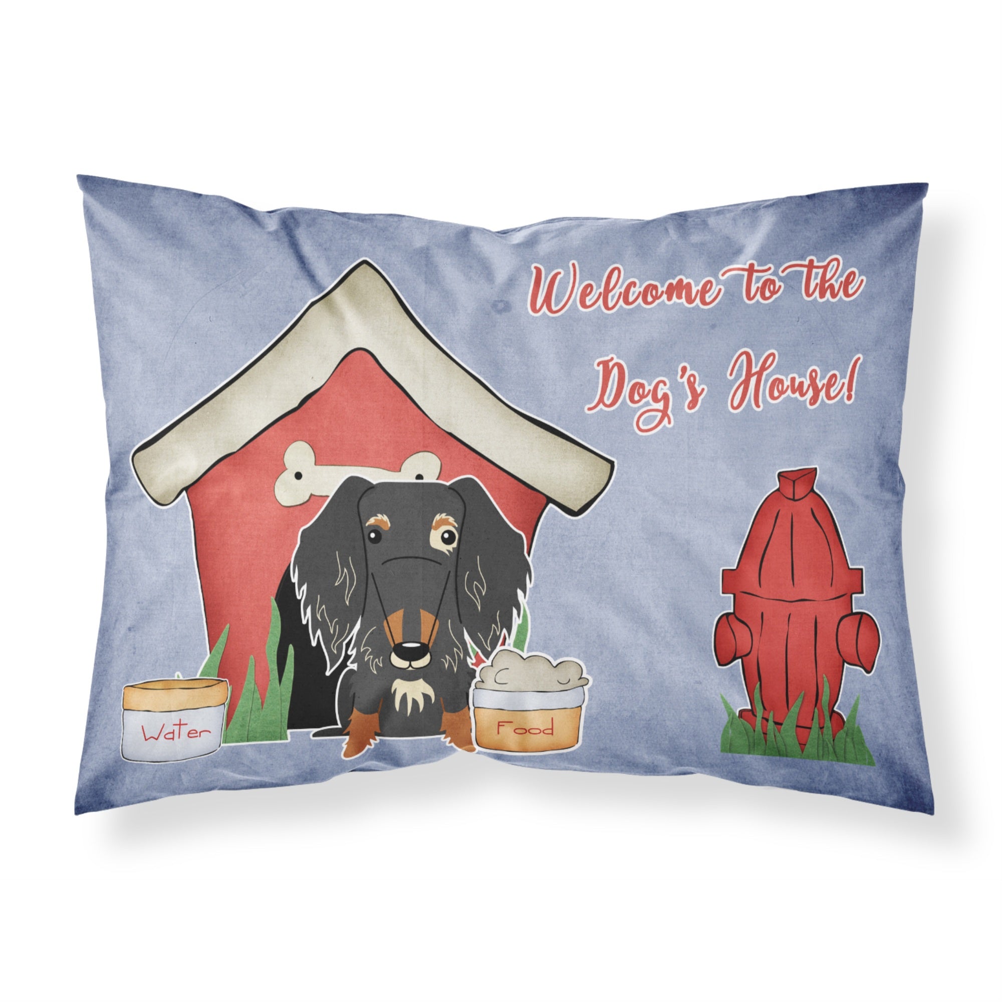 Caroline'S Treasures Dog House Collection Wire Haired Dachshund Dapple Fabric Standard Pillowcase Bb2882Pillowcase