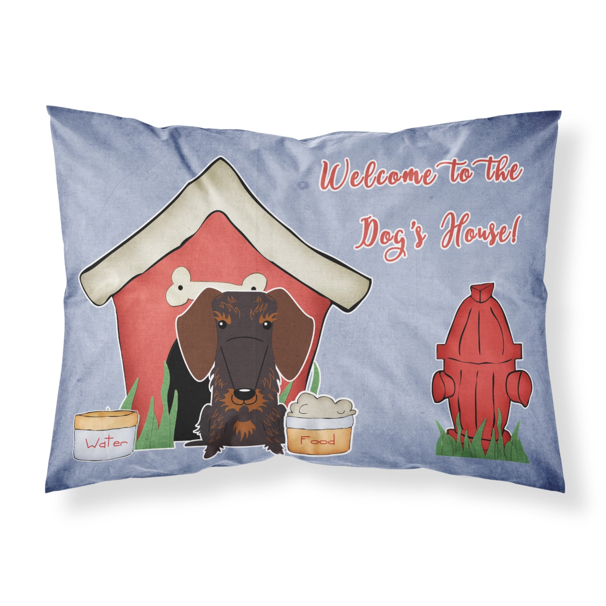 'Caroline'S Treasures Dog House Collection Wire Haired Dachshund Chocolate Fabric Standard Pillowcase Bb2883Pillowcase, Multico