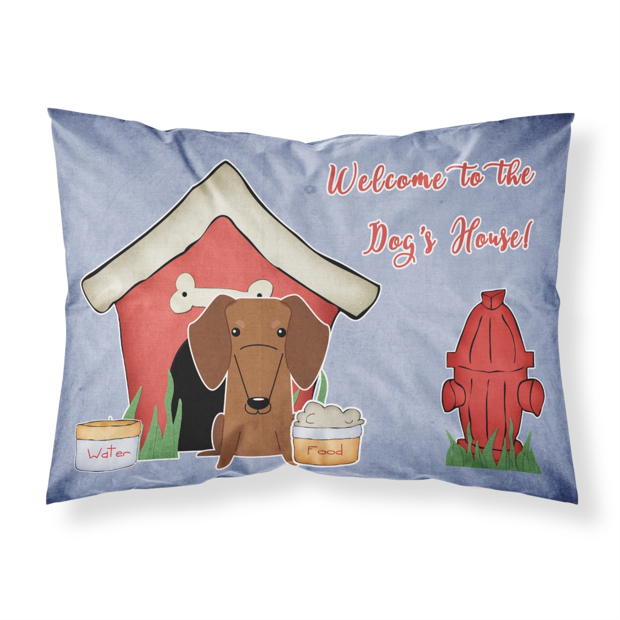 'Caroline'S Treasures Dog House Collection Dachshund Red Brown Fabric Standard Pillowcase Bb2884Pillowcase, Multicolor'