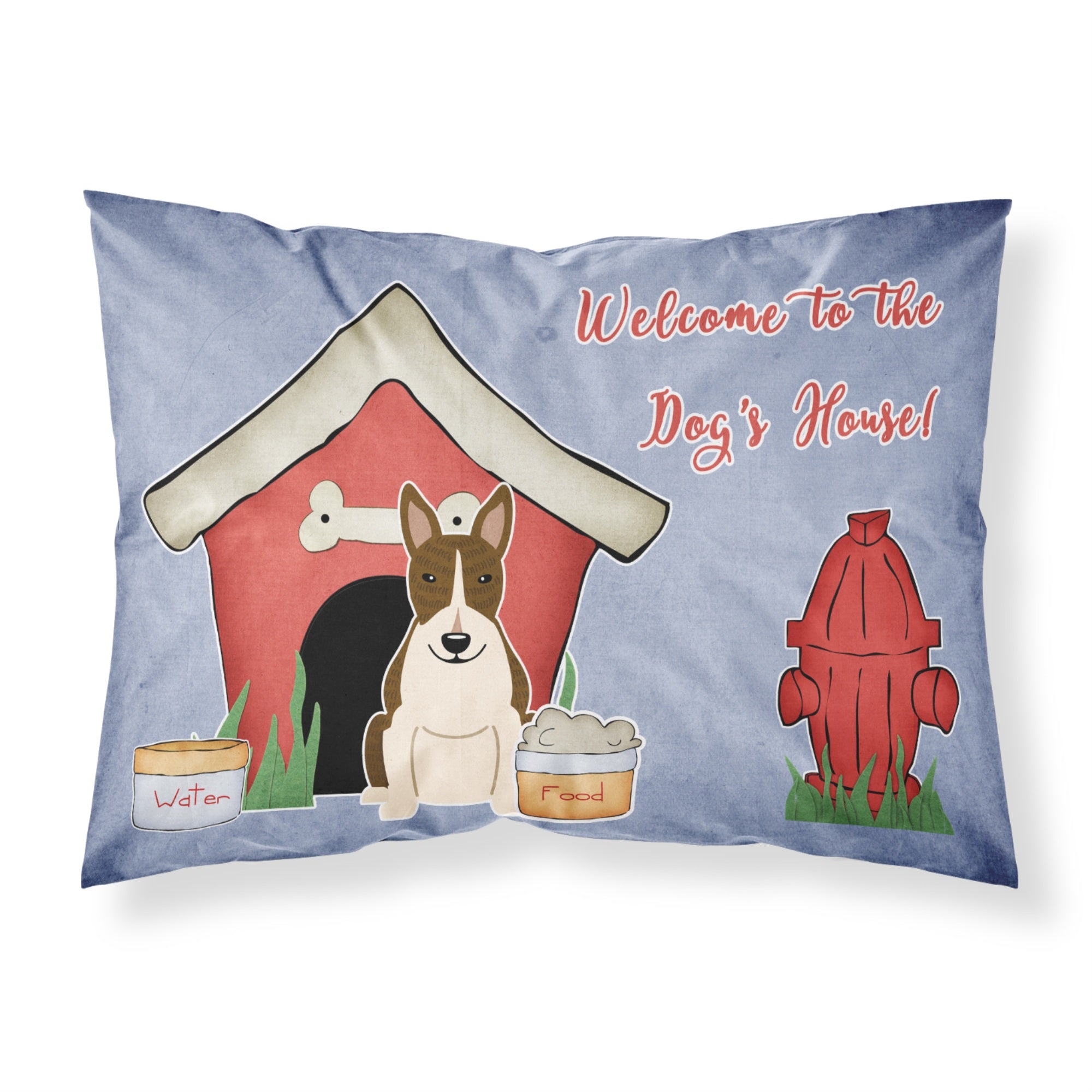 'Caroline'S Treasures Dog House Collection Bull Terrier Dark Brindle Fabric Standard Pillowcase Bb2890Pillowcase, Multicolor'