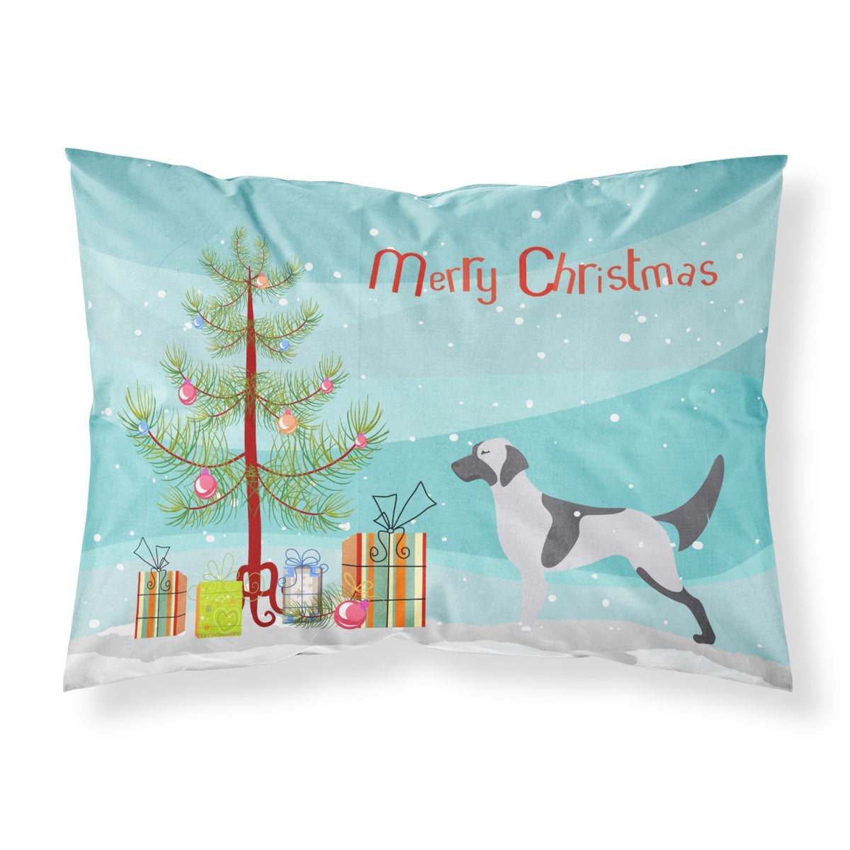 Caroline'S Treasures Christmas Tree English Setter Merry Fabric Standard Pillowcase Bb2899Pillowcase