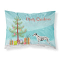 Caroline'S Treasures Christmas Tree Dalmatian Merry Fabric Standard Pillowcase Bb2901Pillowcase