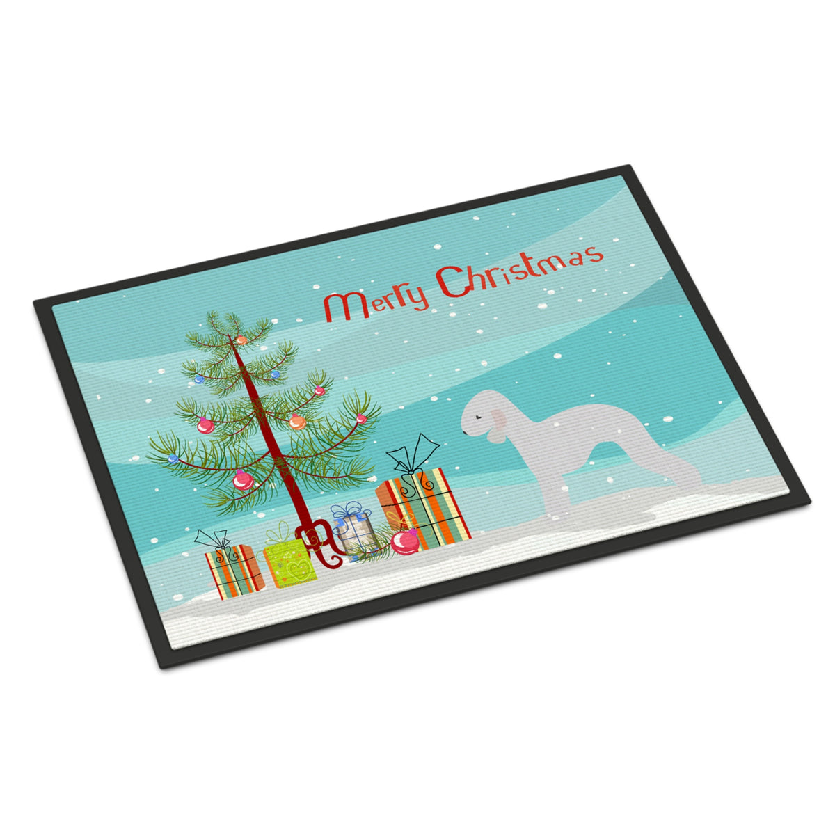 CarolineS Treasures Bedlington Terrier Merry Christmas Tree Indoor Or Outdoor Mat 18X27 Bb2912Mat 18 Inch  Inch  X 27 Inch  Inch  Multicolor