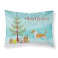 Carolines Treasures Christmas Tree American Foxhound Merry Fabric Standard Pillowcase BB2916PILLOWCASE