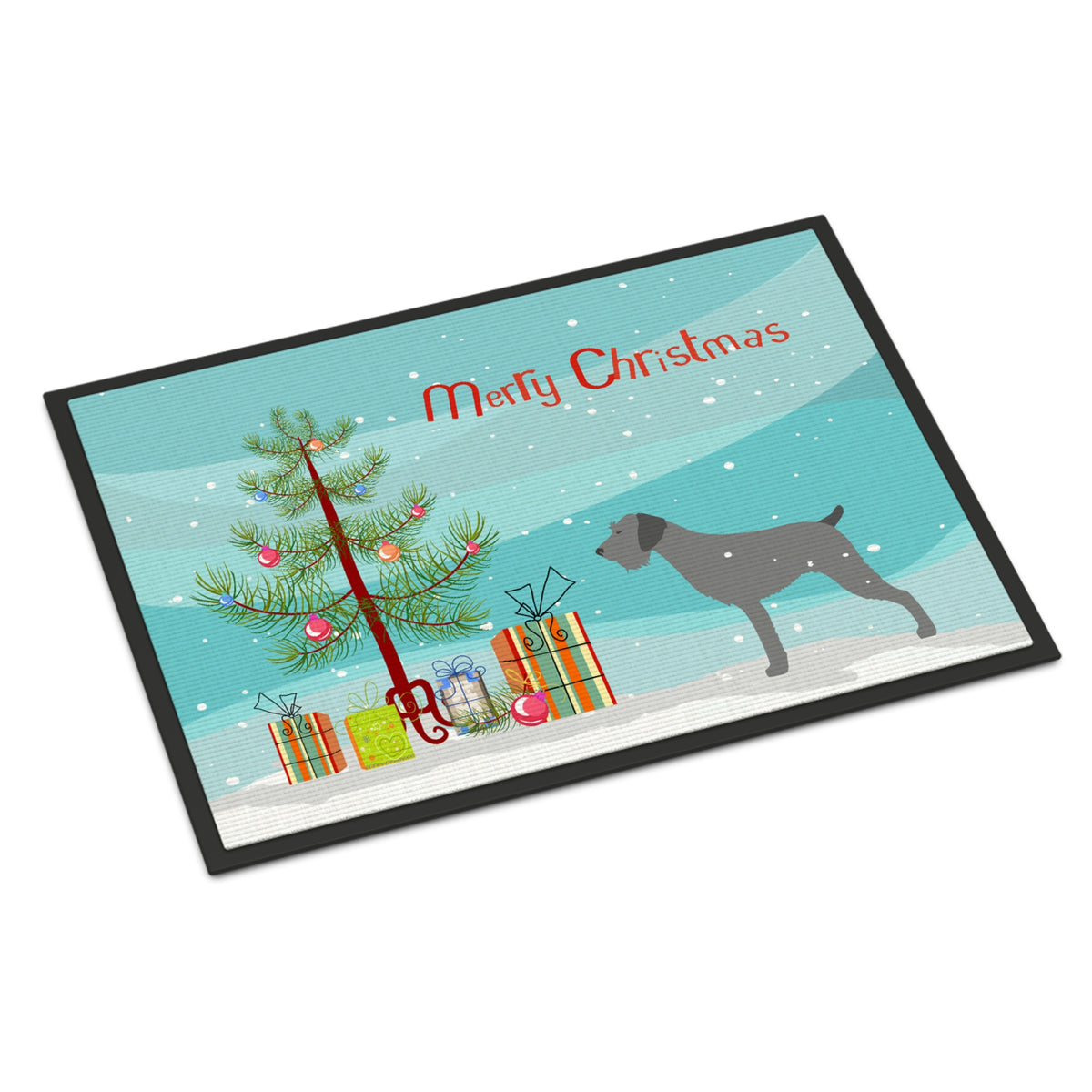 Inch CarolineS Treasures German Wirehaired Pointer Merry Christmas Tree Indoor Or Outdoor Mat 24X36 Bb2929Jmat 24 Inch  Inch  X 36 Inch  Inch  Multicol