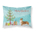 Caroline'S Treasures Christmas Tree Corgi Merry Fabric Standard Pillowcase Bb2938Pillowcase
