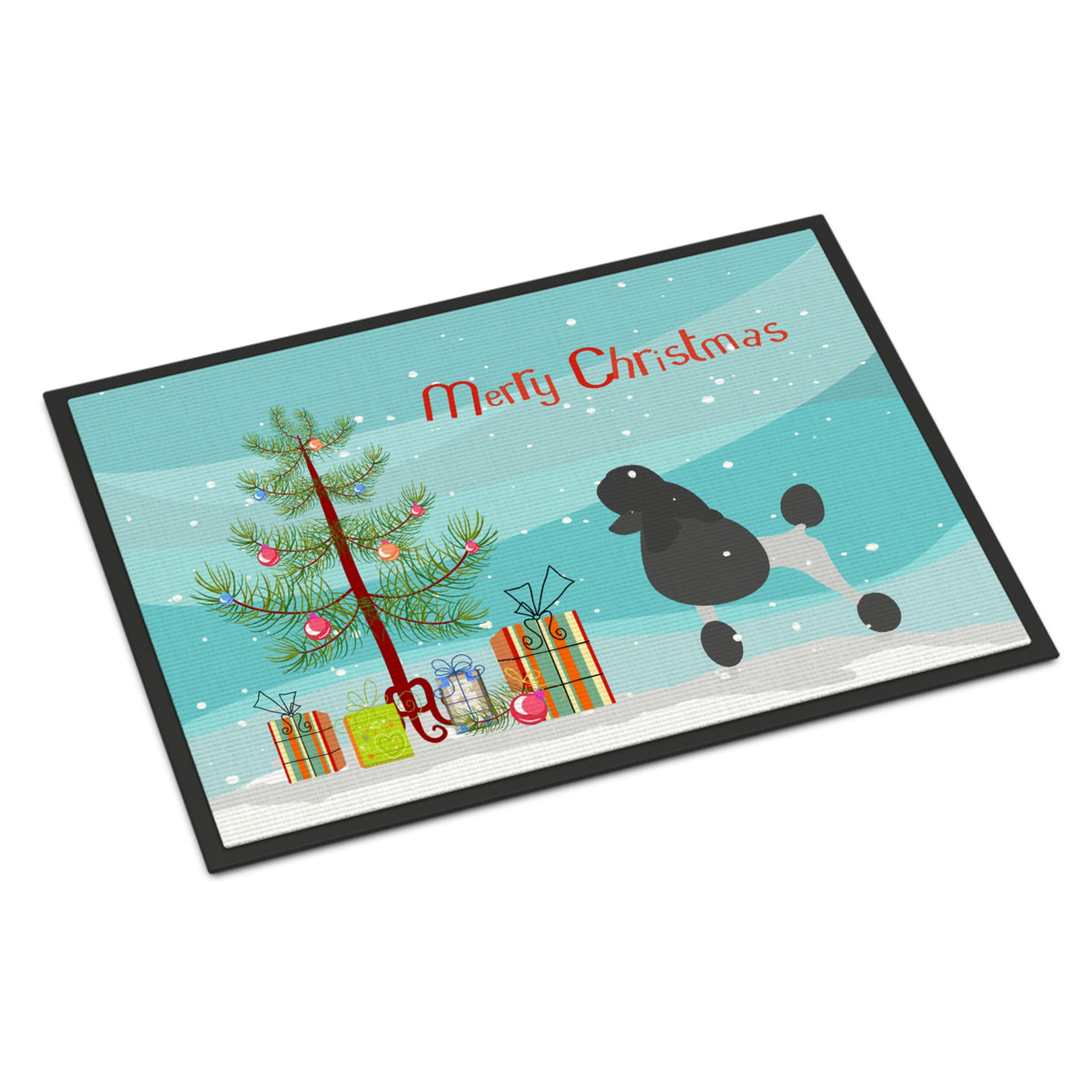 CarolineS Treasures Poodle Merry Christmas Tree Indoor Or Outdoor Mat 24X36 Bb2957Jmat 24 Inch  Inch  X 36 Inch  Inch  Multicolor