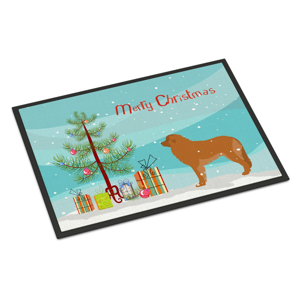 CarolineS Treasures Leonberger Merry Christmas Tree Indoor Or Outdoor Mat 18X27 Bb2976Mat 18 Inch  Inch  X 27 Inch  Inch  Multicolor