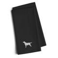 Carolines Treasures BB3397BKTWE Yellow Labrador Retriever Black Embroidered Kitchen Towel (Set of 2), 28 H x 19 W, Multico