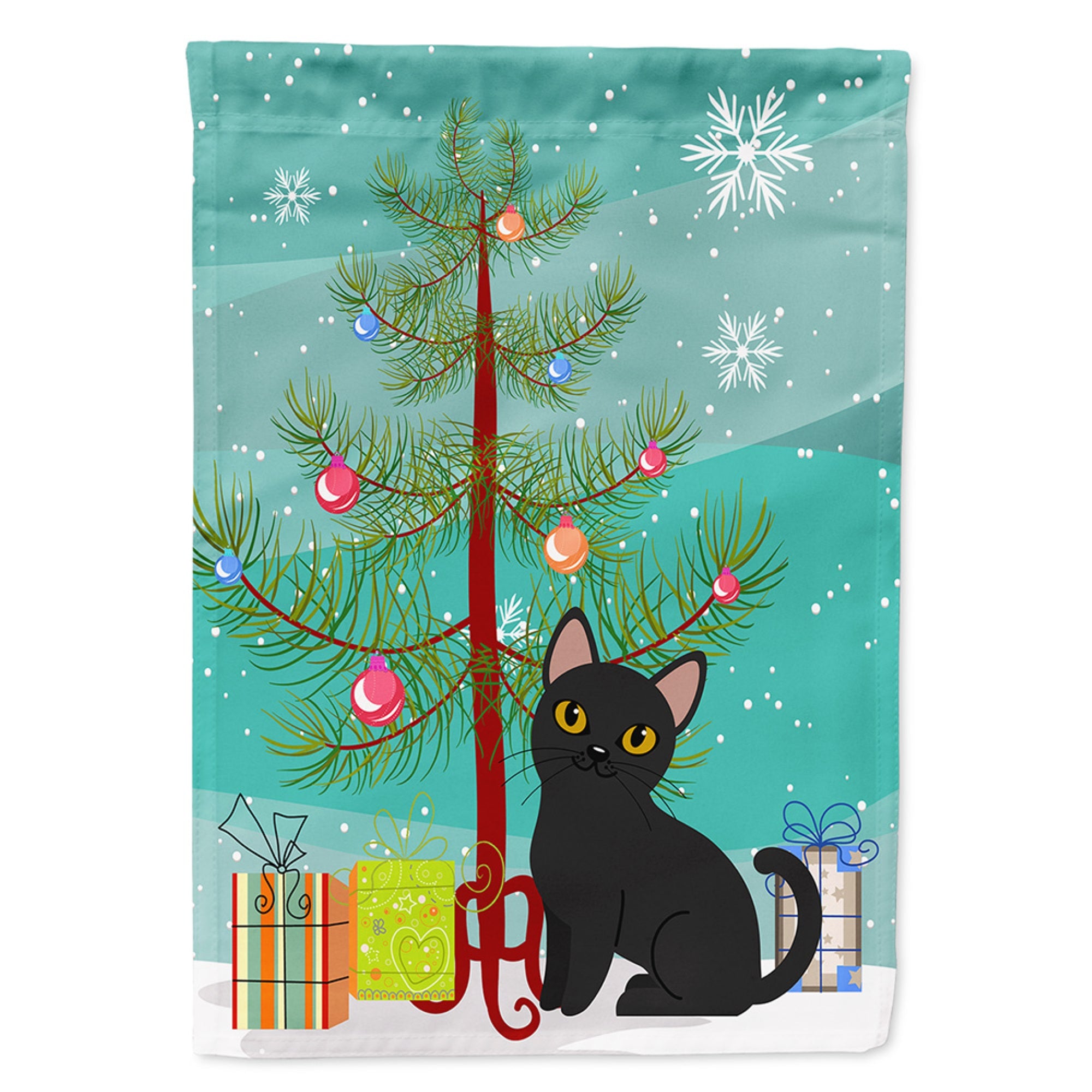 'Caroline'S Treasures Bb4417Gf Garden Size Bombay Cat Merry Christmas Tree Flag, Multicolor, Small'