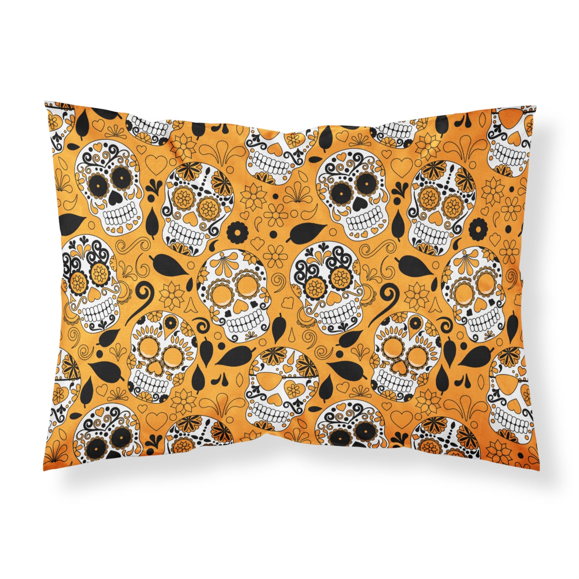 'Caroline'S Treasures Day Of The Dead Orange Pillowcase, Standard, Multicolor'