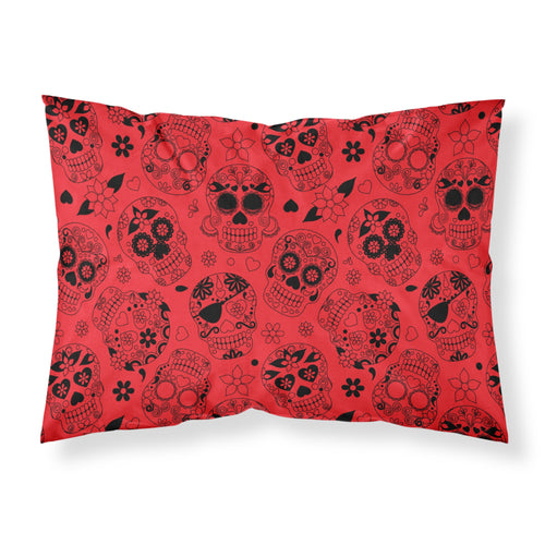 'Caroline'S Treasures ''Day Of The Dead Orange'' Printed, Polyester Envelope Closure Pillowcase, Standard, Multicolor'