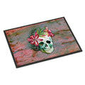 CarolineS Treasures Day Of The Dead Skull Flowers Doormat, 18 Inch  Inch  H X 27 Inch  Inch  W, Multicolor