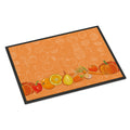 CarolineS Treasures Fruits And Vegetables In Orange Doormat 24 Inch  Inch  H X 36 Inch  Inch  W Multicolor
