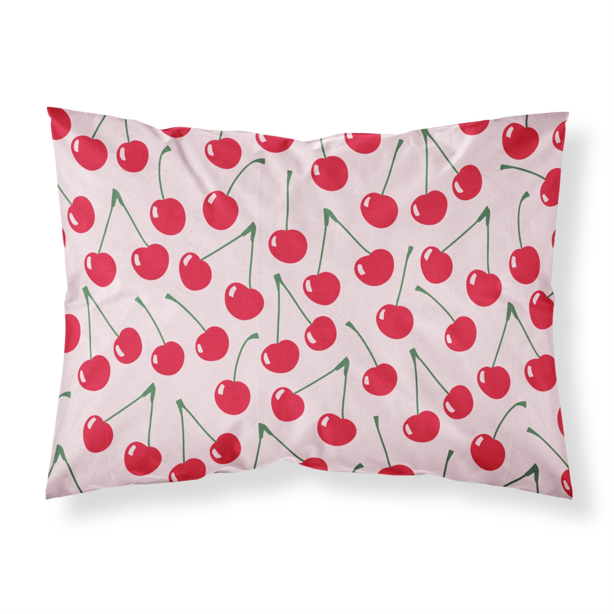 'Caroline'S Treasures Cherries On Pink Pillowcase, Standard, Multicolor'
