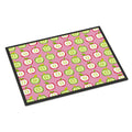CarolineS Treasures Apples On Pink Doormat 24 Inch  Inch  H X 36 Inch  Inch  W Multicolor
