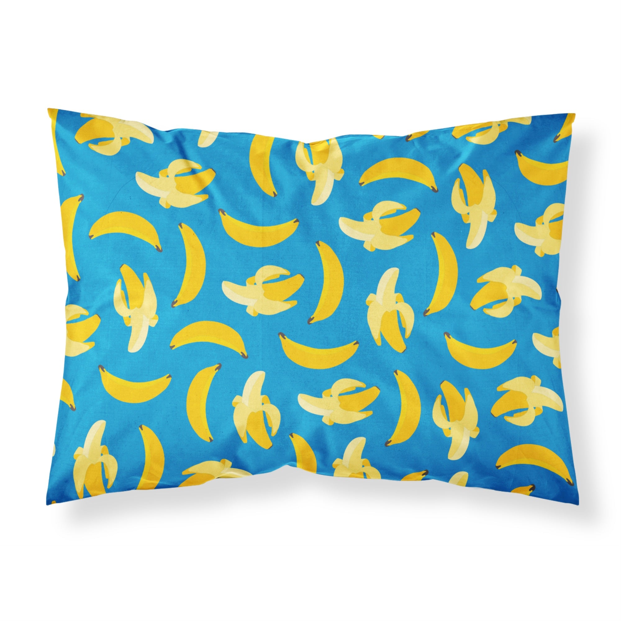 'Caroline'S Treasures Bananas On Blue Pillowcase, Standard, Multicolor'