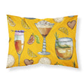 'Caroline'S Treasures Drinks And Cocktails Gold Printed, Polyester, 250 Thread Count, Envelope Closure Pillowcase, Standard, Mu