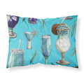 'Caroline'S Treasures Drinks And Cocktails Blue Printed, Polyester, 250 Thread Count, Envelope Closure Pillowcase, Multicolor'