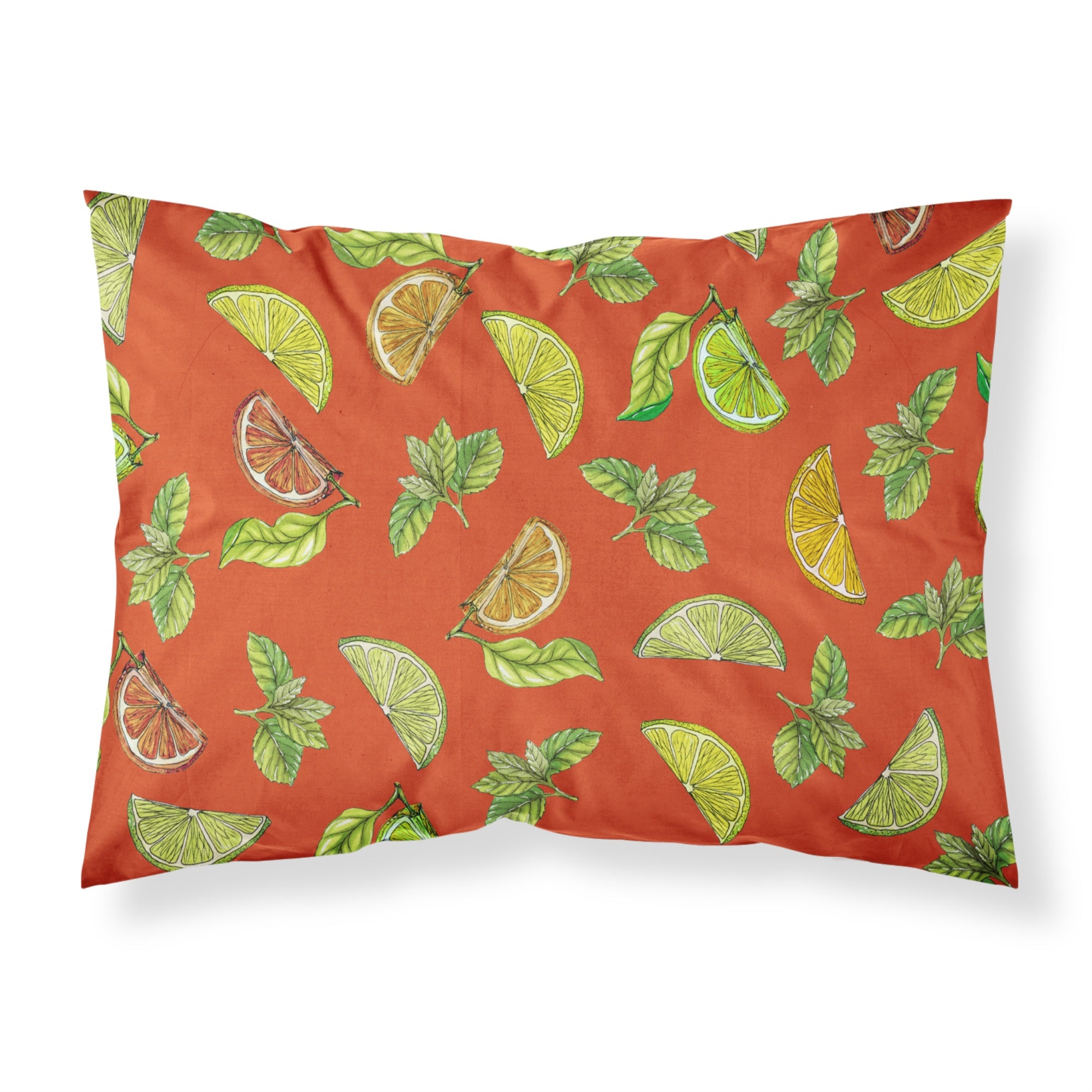 'Caroline'S Treasures Lemons, Limes And Oranges Printed, Polyester, 250 Thread Count, Envelope Closure Pillowcase, Standard, Mu